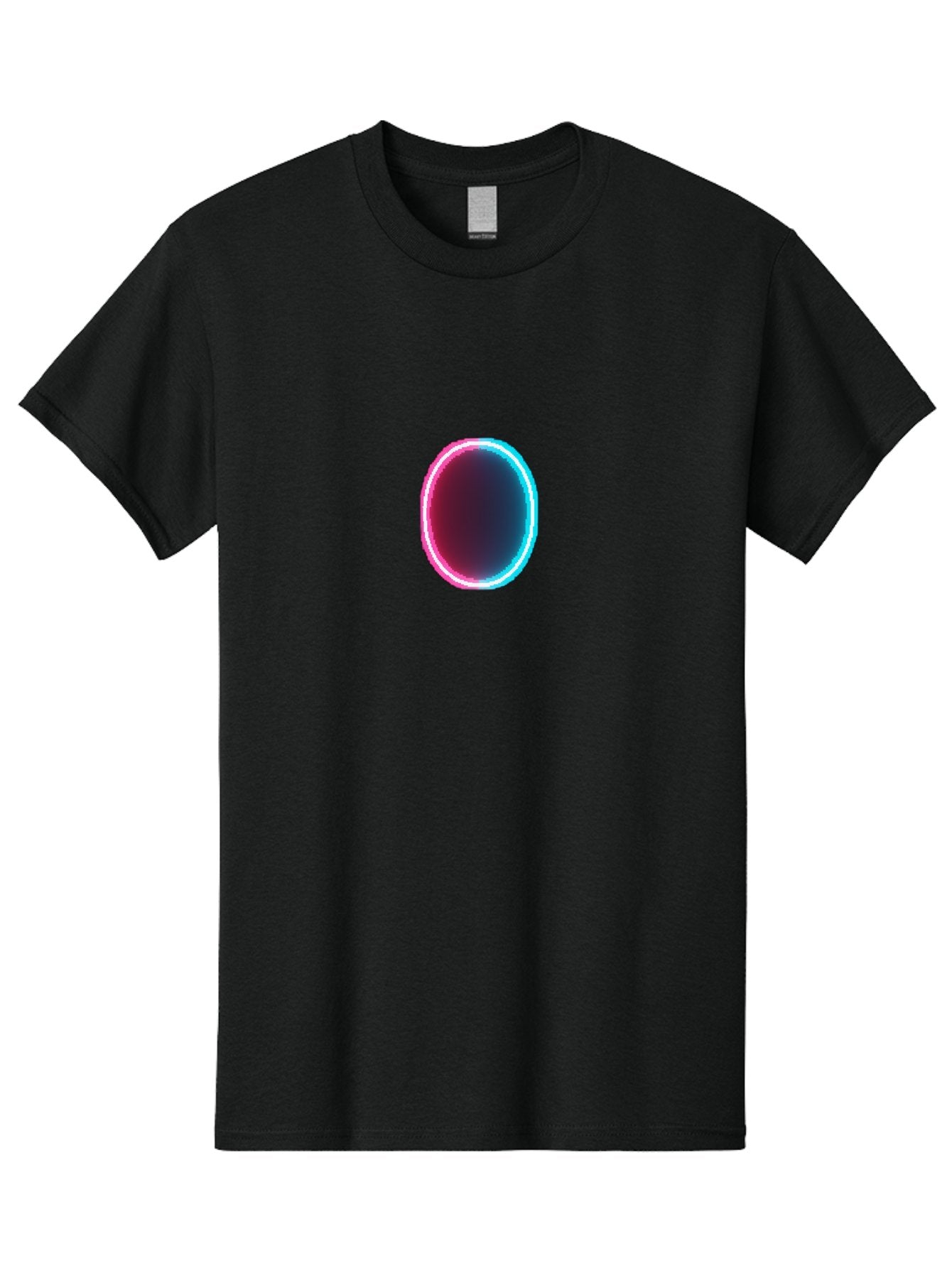 Oval-Neon-Light Men'S Graphic Tee, 100% Cotton, Comfortable Casual Summer Wear, Machine Washable, Vintage Camera, Old Camera, Antique Camera, Black Camera, Classic Photography, Photography Equipment, Nostalgic Device, Film Camera, Camera Art Bai200 5