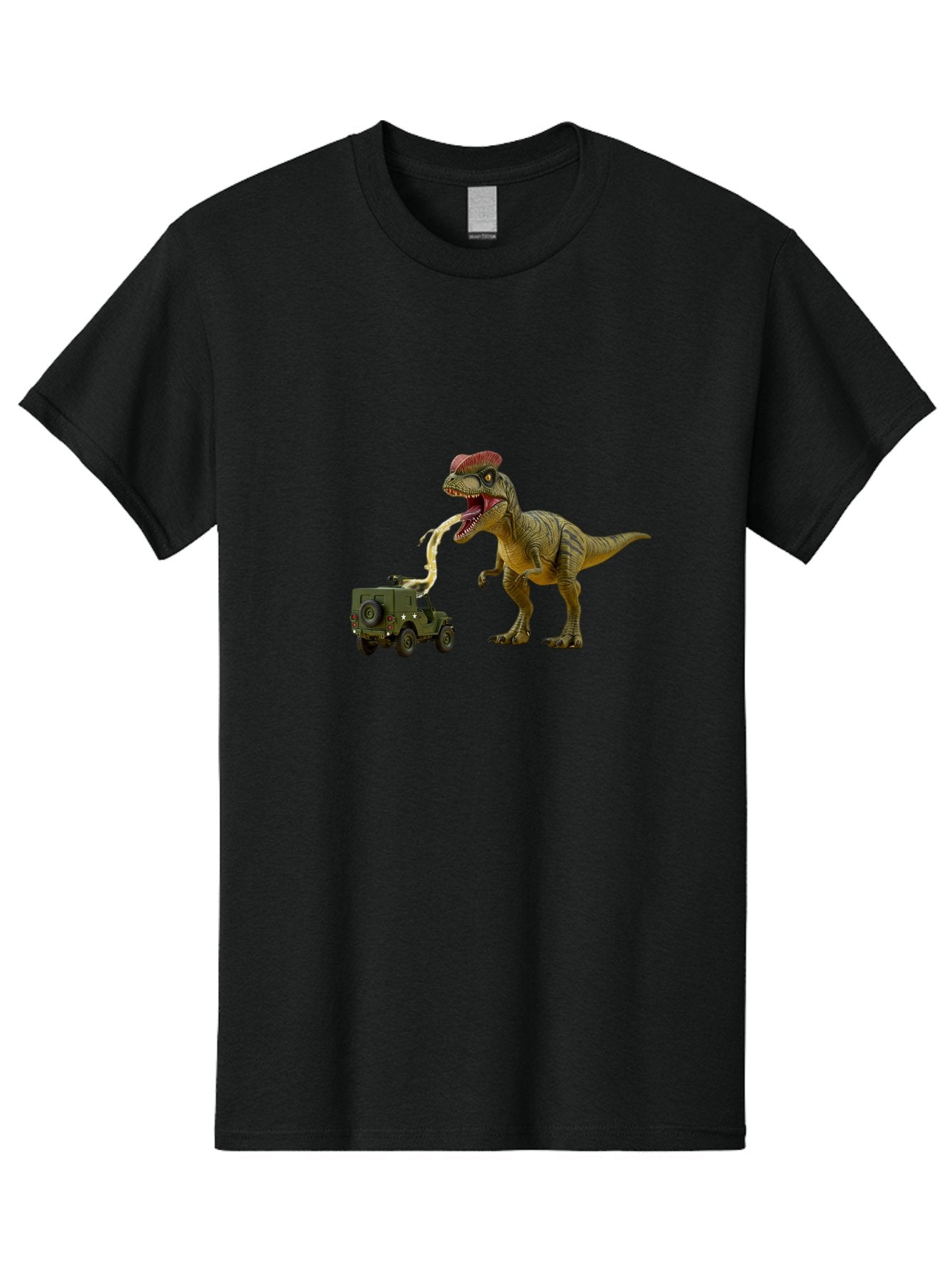 Parasaurolophus-Eating-Military-Vehicle Men'S Graphic Tee, 100% Cotton, Comfortable Casual Summer Wear, Machine Washable, Vintage Camera, Old Camera, Antique Camera, Black Camera, Classic Photography, Photography Equipment, Nostalgic Device, Bai206 9