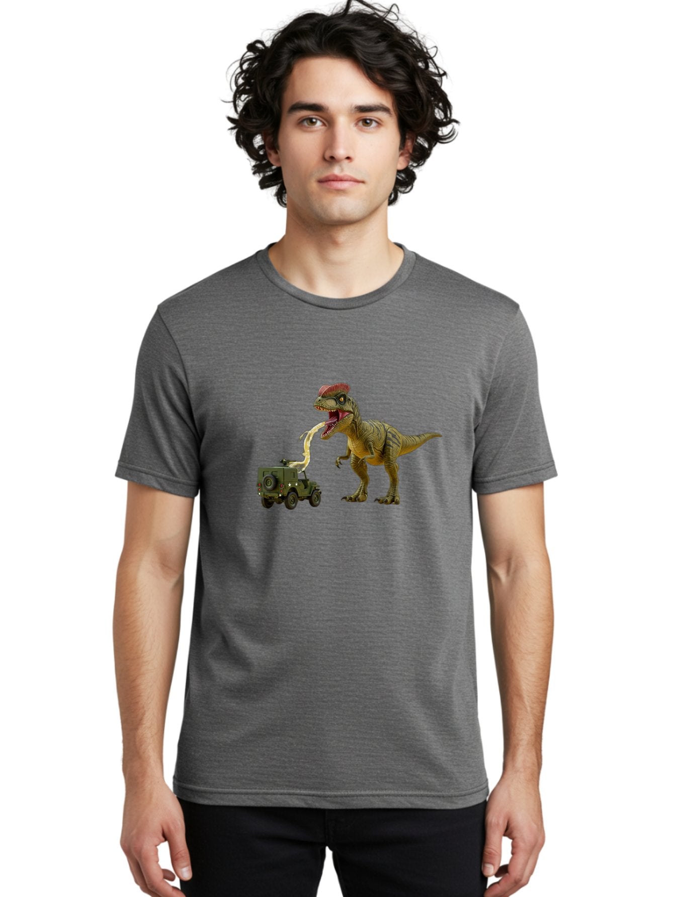 Parasaurolophus-Eating-Military-Vehicle Men'S Graphic Tee, 100% Cotton, Comfortable Casual Summer Wear, Machine Washable, Vintage Camera, Old Camera, Antique Camera, Black Camera, Classic Photography, Photography Equipment, Nostalgic Device, Bai206 27