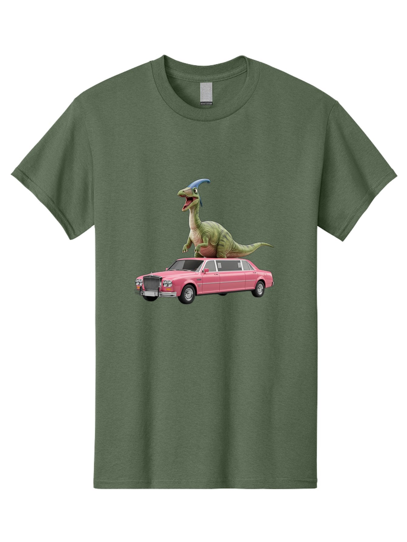 Parasaurolophus-On-Pink-Limousine Men'S Graphic Tee, 100% Cotton, Comfortable Casual Summer Wear, Machine Washable, Vintage Camera, Old Camera, Antique Camera, Black Camera, Classic Photography, Photography Equipment, Nostalgic Device, Bai207