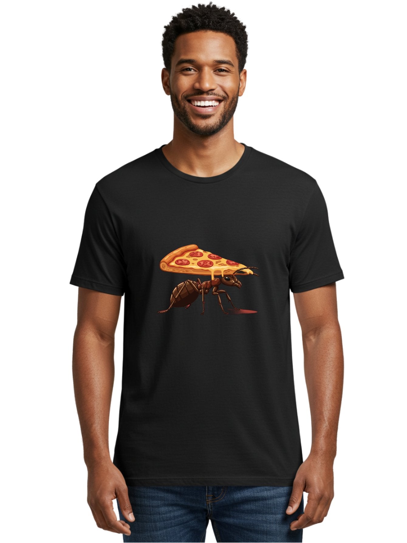 Pepperoni-Pizza-Slice-Ant Men'S Graphic Tee, 100% Cotton, Comfortable Casual Summer Wear, Machine Washable, Vintage Camera, Old Camera, Antique Camera, Black Camera, Classic Photography, Photography Equipment, Nostalgic Device, Film Camera, Bai212 18
