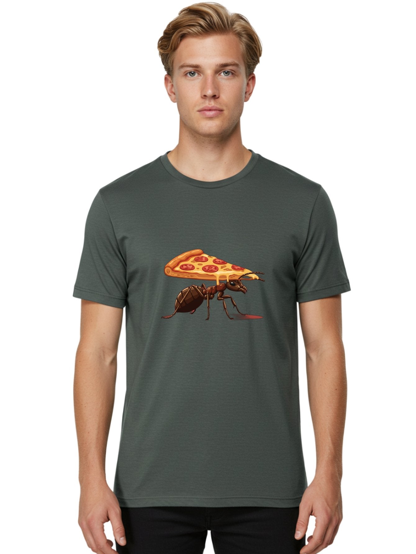 Pepperoni-Pizza-Slice-Ant Men'S Graphic Tee, 100% Cotton, Comfortable Casual Summer Wear, Machine Washable, Vintage Camera, Old Camera, Antique Camera, Black Camera, Classic Photography, Photography Equipment, Nostalgic Device, Film Camera, Bai212 26