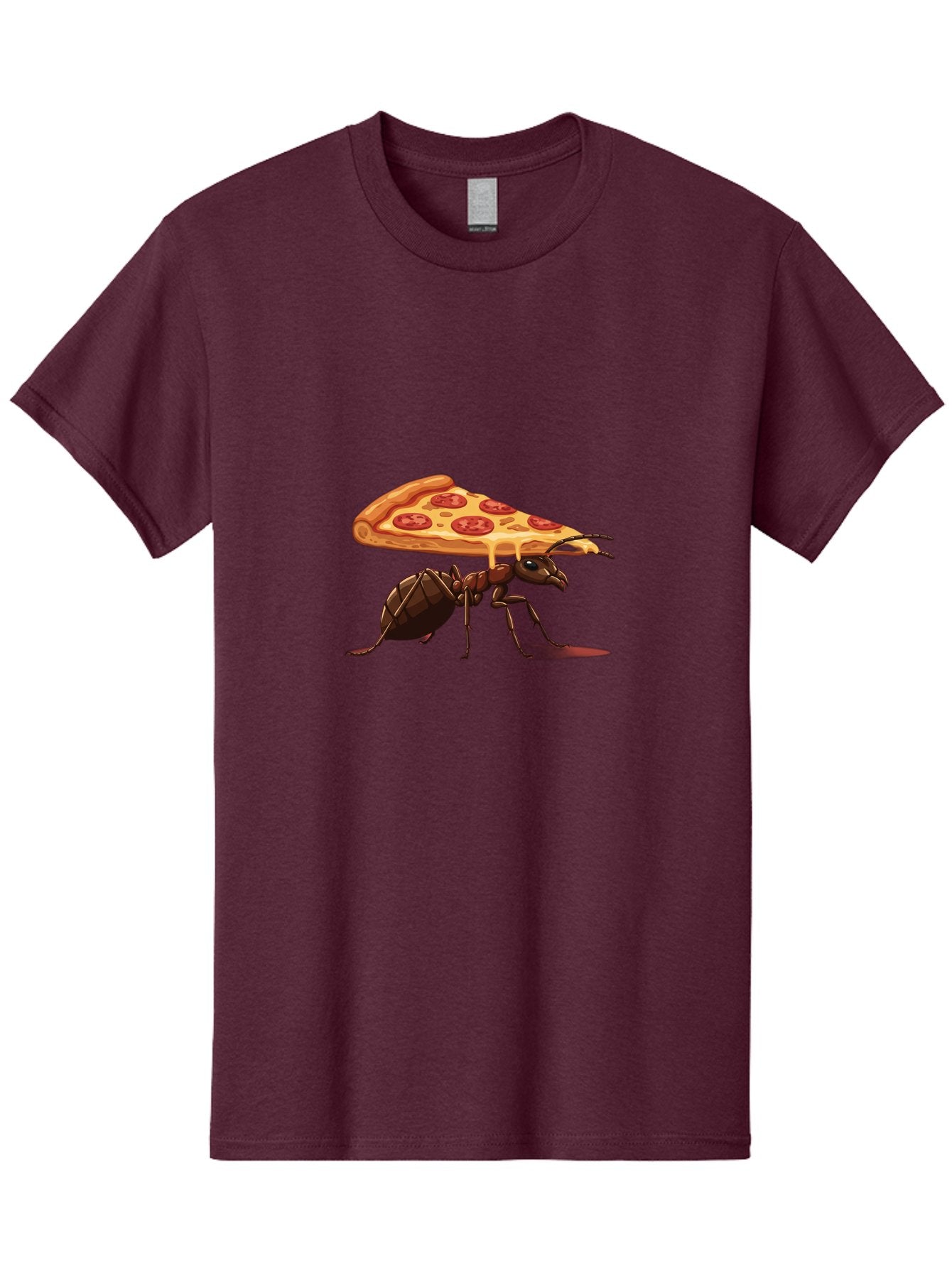 Pepperoni-Pizza-Slice-Ant Men'S Graphic Tee, 100% Cotton, Comfortable Casual Summer Wear, Machine Washable, Vintage Camera, Old Camera, Antique Camera, Black Camera, Classic Photography, Photography Equipment, Nostalgic Device, Film Camera, Bai212