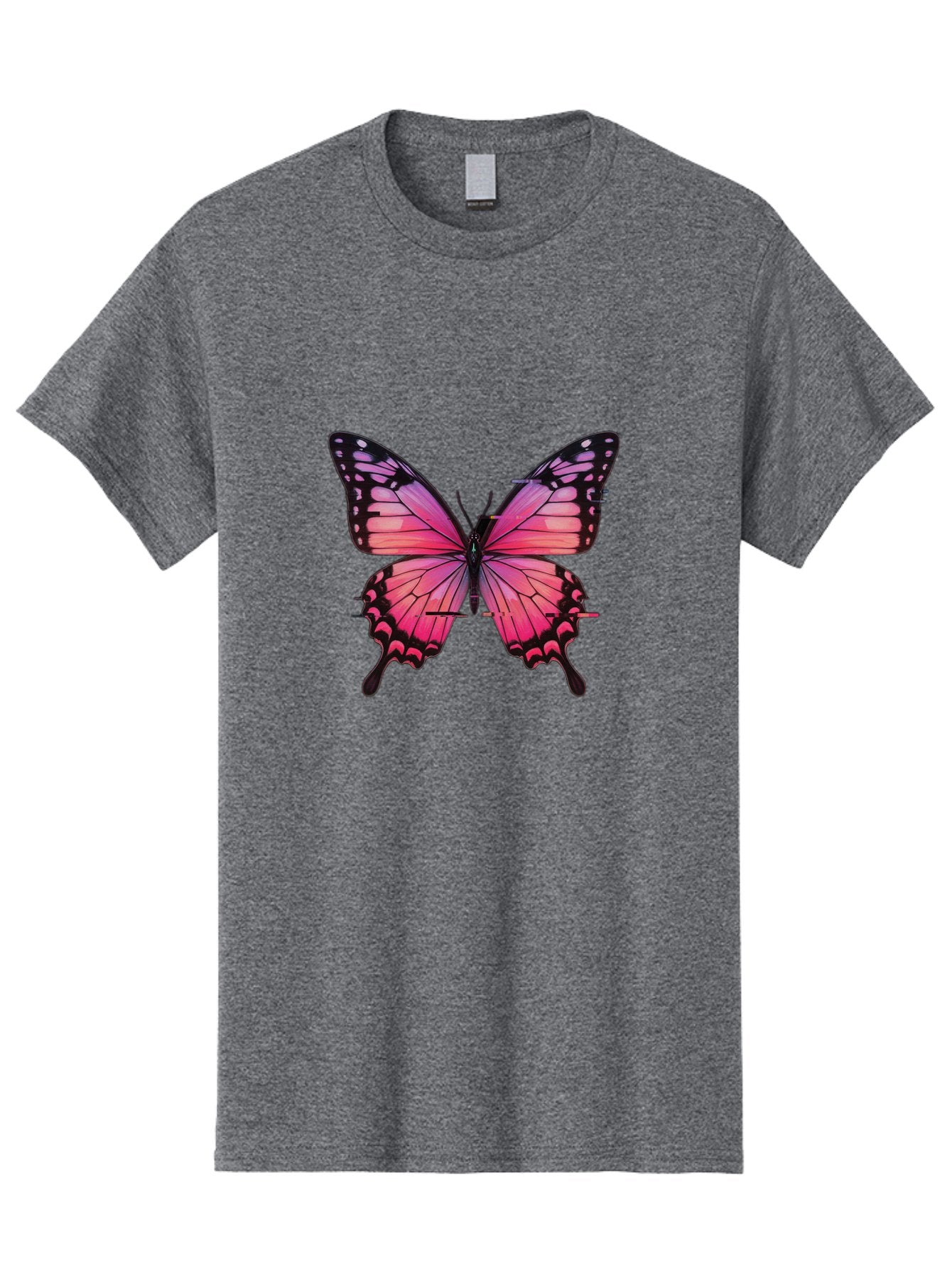 Pink-Butterfly-2 Men'S Graphic Tee, 100% Cotton, Comfortable Casual Summer Wear, Machine Washable, Vintage Camera, Old Camera, Antique Camera, Black Camera, Classic Photography, Photography Equipment, Nostalgic Device, Film Camera, Camera Art Bai216 4