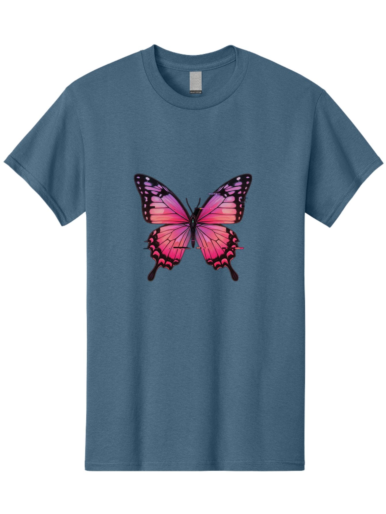 Pink-Butterfly-2 Men'S Graphic Tee, 100% Cotton, Comfortable Casual Summer Wear, Machine Washable, Vintage Camera, Old Camera, Antique Camera, Black Camera, Classic Photography, Photography Equipment, Nostalgic Device, Film Camera, Camera Art Bai216