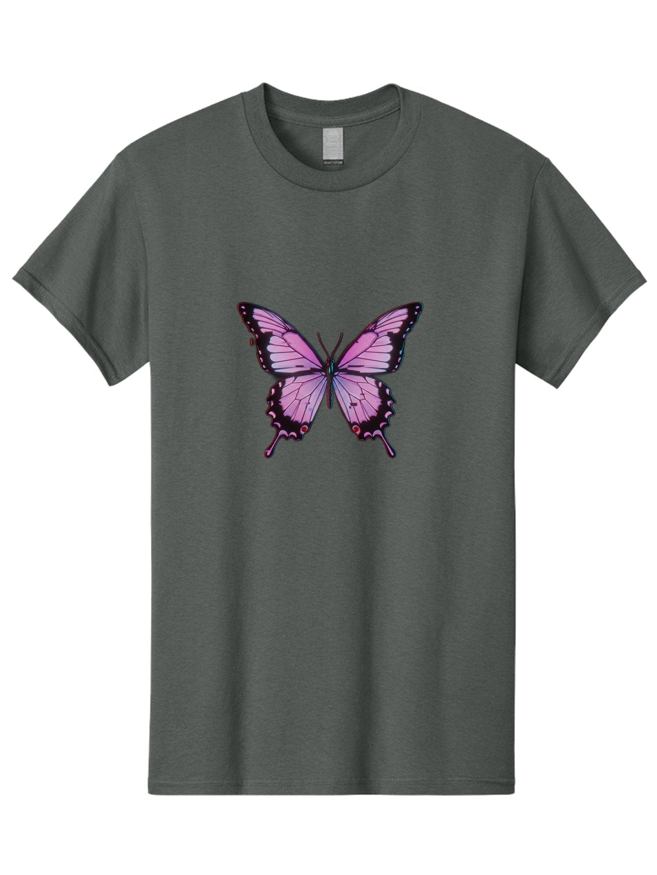 Pink-Butterfly-3 Men'S Graphic Tee, 100% Cotton, Comfortable Casual Summer Wear, Machine Washable, Vintage Camera, Old Camera, Antique Camera, Black Camera, Classic Photography, Photography Equipment, Nostalgic Device, Film Camera, Camera Art Bai217