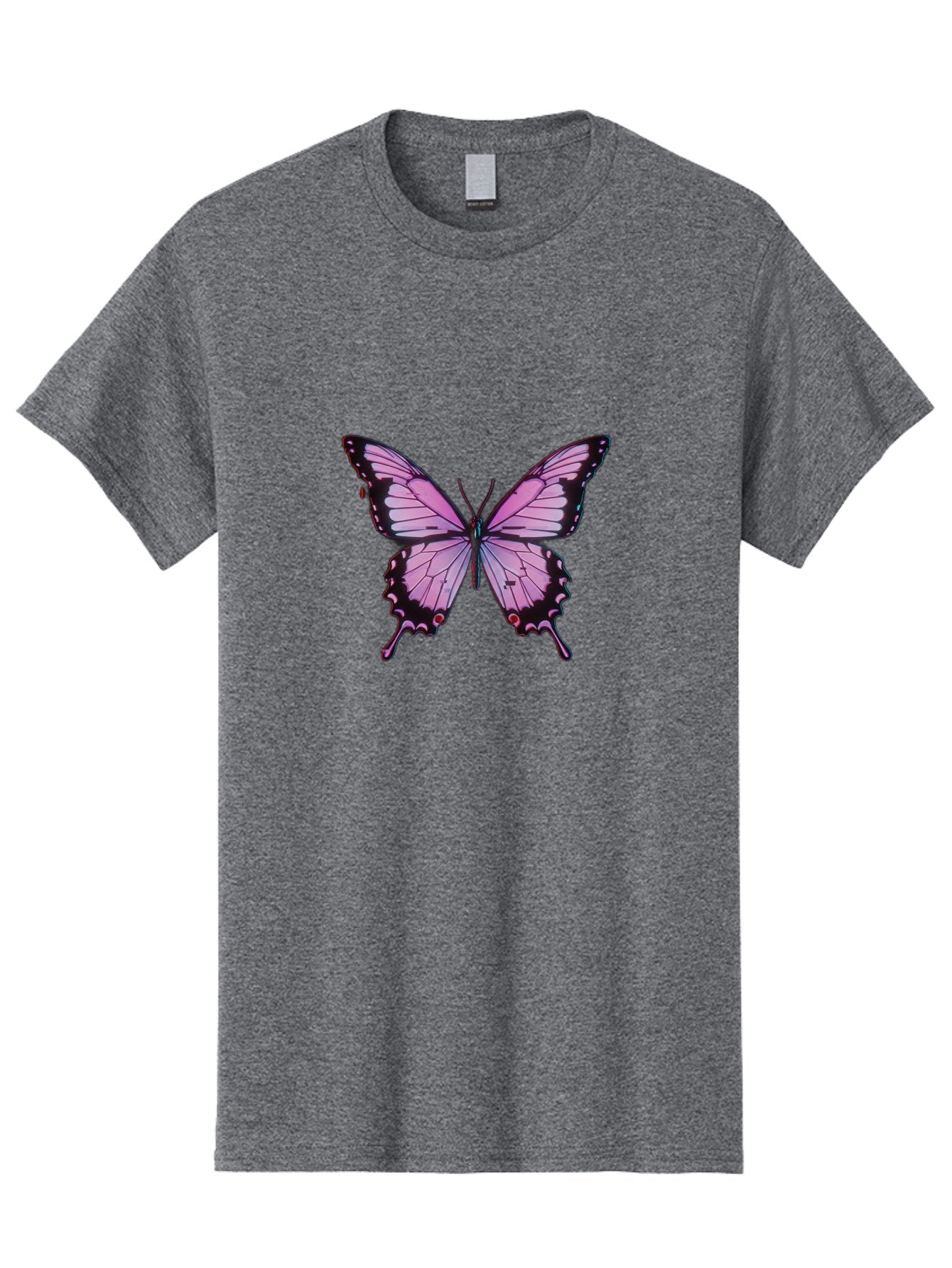 Pink-Butterfly-3 Men'S Graphic Tee, 100% Cotton, Comfortable Casual Summer Wear, Machine Washable, Vintage Camera, Old Camera, Antique Camera, Black Camera, Classic Photography, Photography Equipment, Nostalgic Device, Film Camera, Camera Art Bai217 6