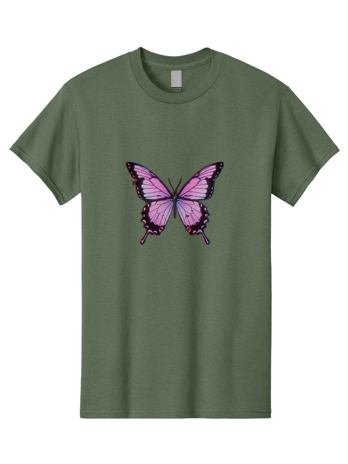Pink-Butterfly-3 Men'S Graphic Tee, 100% Cotton, Comfortable Casual Summer Wear, Machine Washable, Vintage Camera, Old Camera, Antique Camera, Black Camera, Classic Photography, Photography Equipment, Nostalgic Device, Film Camera, Camera Art Bai217 5
