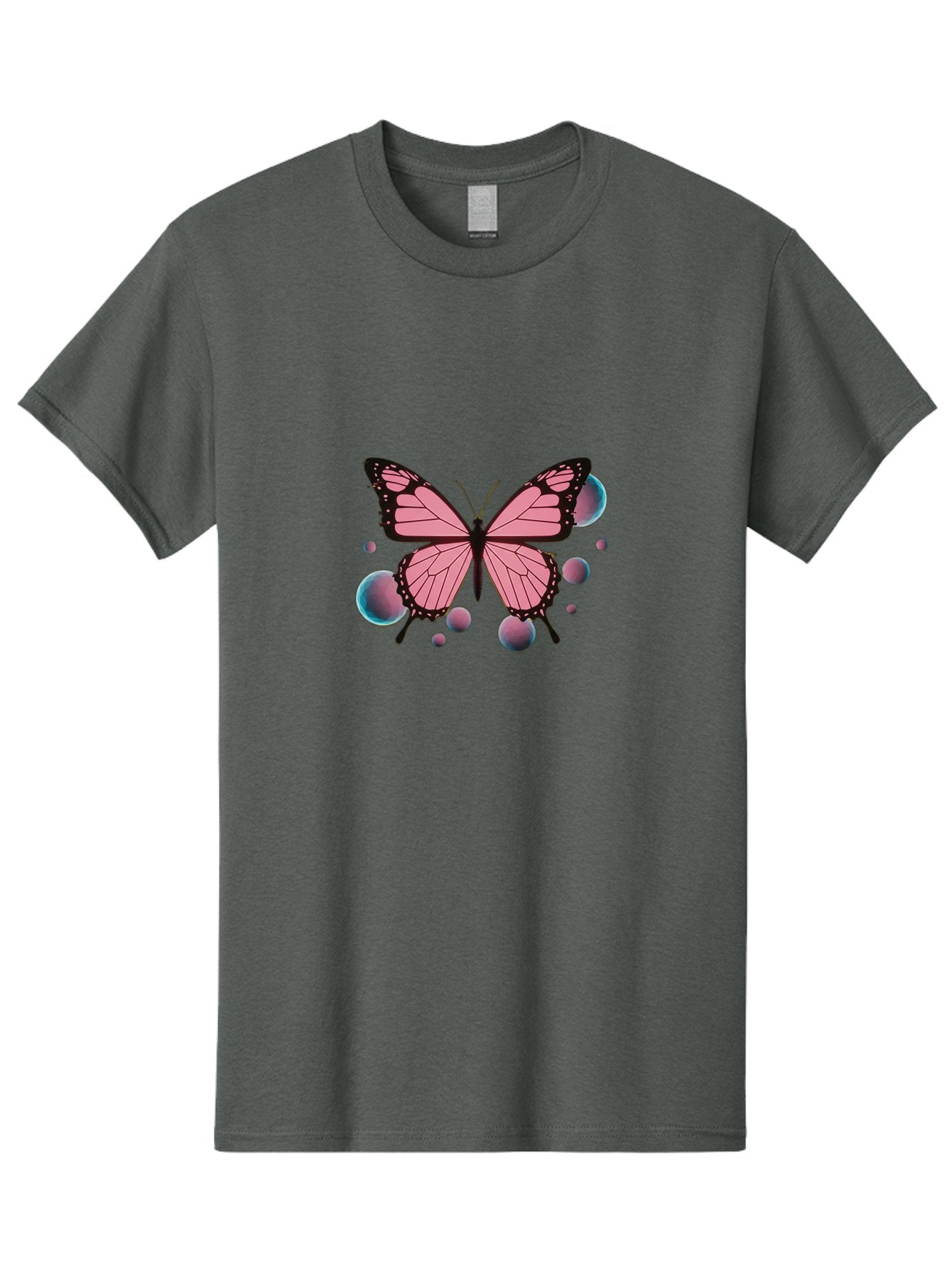 Pink-Butterfly-7 Men'S Graphic Tee, 100% Cotton, Comfortable Casual Summer Wear, Machine Washable, Vintage Camera, Old Camera, Antique Camera, Black Camera, Classic Photography, Photography Equipment, Nostalgic Device, Film Camera, Camera Art Bai221 5