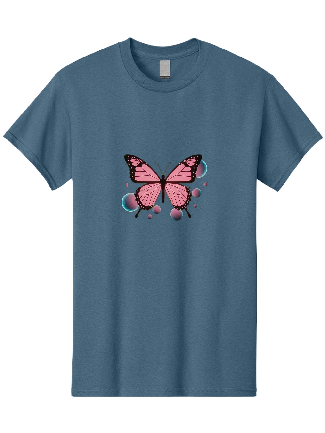 Pink-Butterfly-7 Men'S Graphic Tee, 100% Cotton, Comfortable Casual Summer Wear, Machine Washable, Vintage Camera, Old Camera, Antique Camera, Black Camera, Classic Photography, Photography Equipment, Nostalgic Device, Film Camera, Camera Art Bai221 3