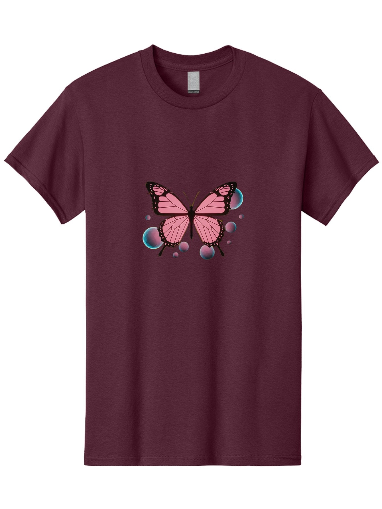 Pink-Butterfly-7 Men'S Graphic Tee, 100% Cotton, Comfortable Casual Summer Wear, Machine Washable, Vintage Camera, Old Camera, Antique Camera, Black Camera, Classic Photography, Photography Equipment, Nostalgic Device, Film Camera, Camera Art Bai221 9