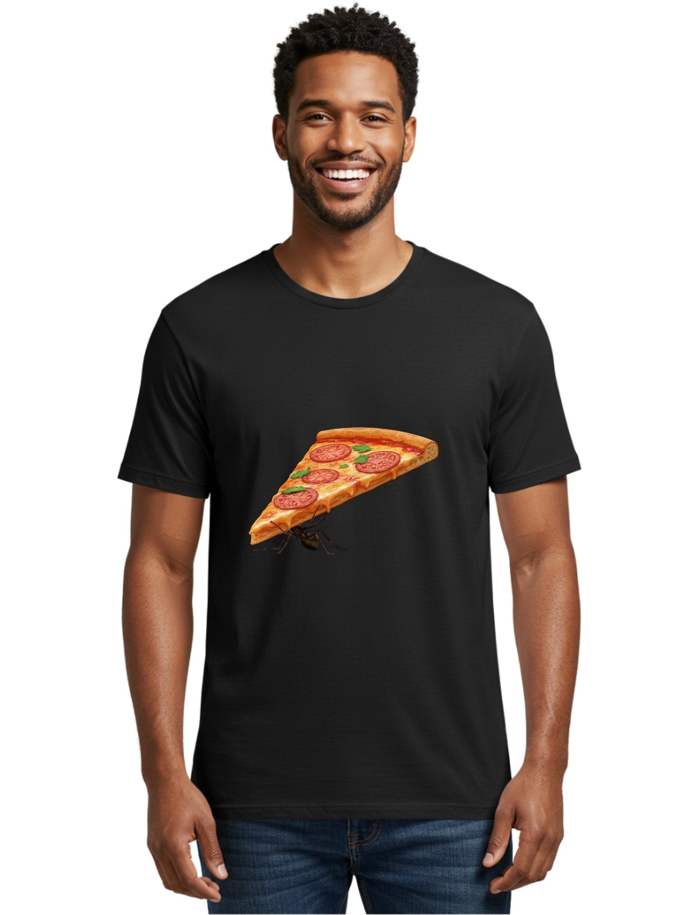Pizza-Slice-With-Ant Men'S Graphic Tee, 100% Cotton, Comfortable Casual Summer Wear, Machine Washable, Vintage Camera, Old Camera, Antique Camera, Black Camera, Classic Photography, Photography Equipment, Nostalgic Device, Film Camera, Bai229 26
