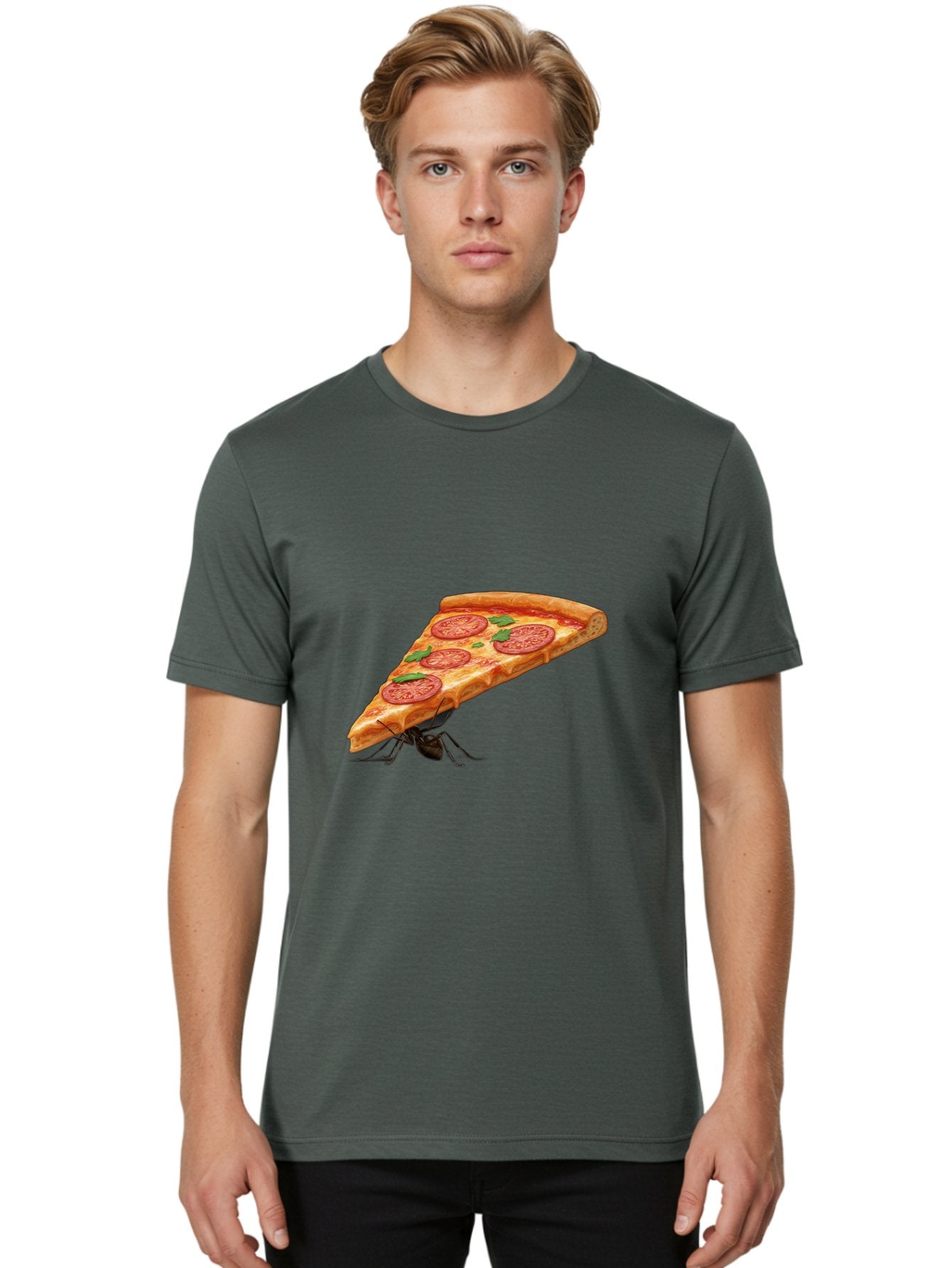 Pizza-Slice-With-Ant Men'S Graphic Tee, 100% Cotton, Comfortable Casual Summer Wear, Machine Washable, Vintage Camera, Old Camera, Antique Camera, Black Camera, Classic Photography, Photography Equipment, Nostalgic Device, Film Camera, Bai229 25