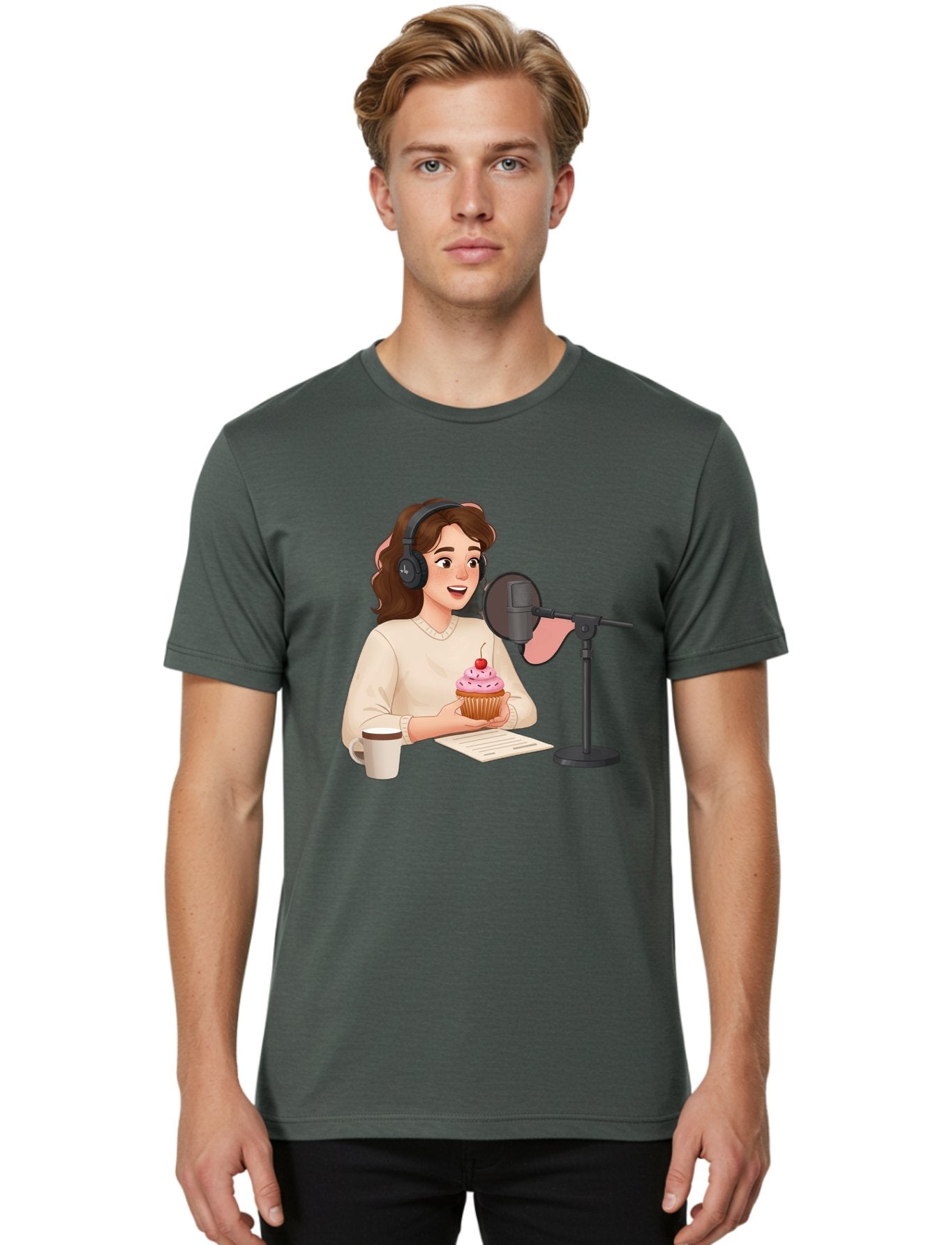 Podcast-Host-Cupcake Men'S Graphic Tee, 100% Cotton, Comfortable Casual Summer Wear, Machine Washable, Vintage Camera, Old Camera, Antique Camera, Black Camera, Classic Photography, Photography Equipment, Nostalgic Device, Film Camera, Bai231 25