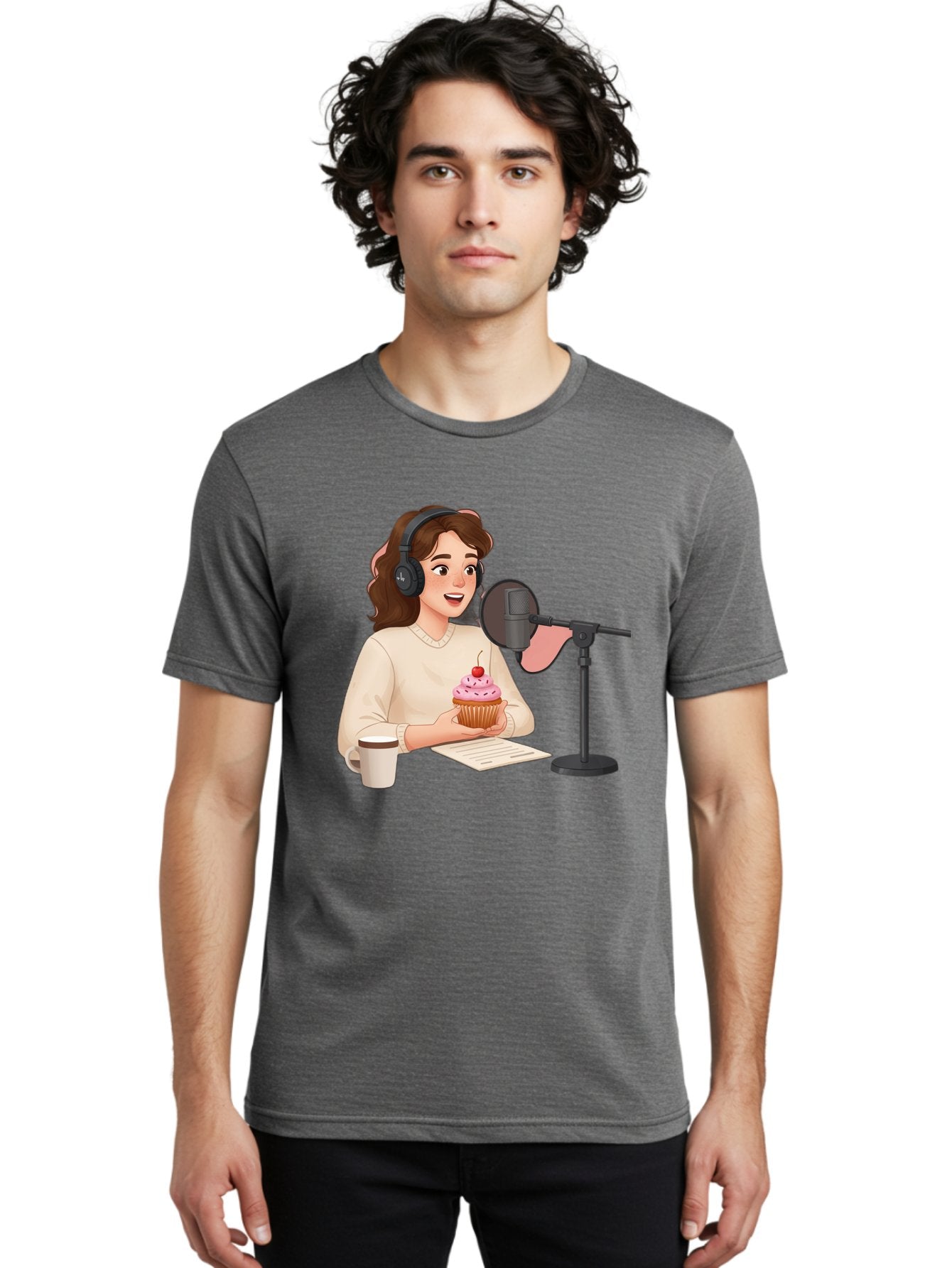 Podcast-Host-Cupcake Men'S Graphic Tee, 100% Cotton, Comfortable Casual Summer Wear, Machine Washable, Vintage Camera, Old Camera, Antique Camera, Black Camera, Classic Photography, Photography Equipment, Nostalgic Device, Film Camera, Bai231 23