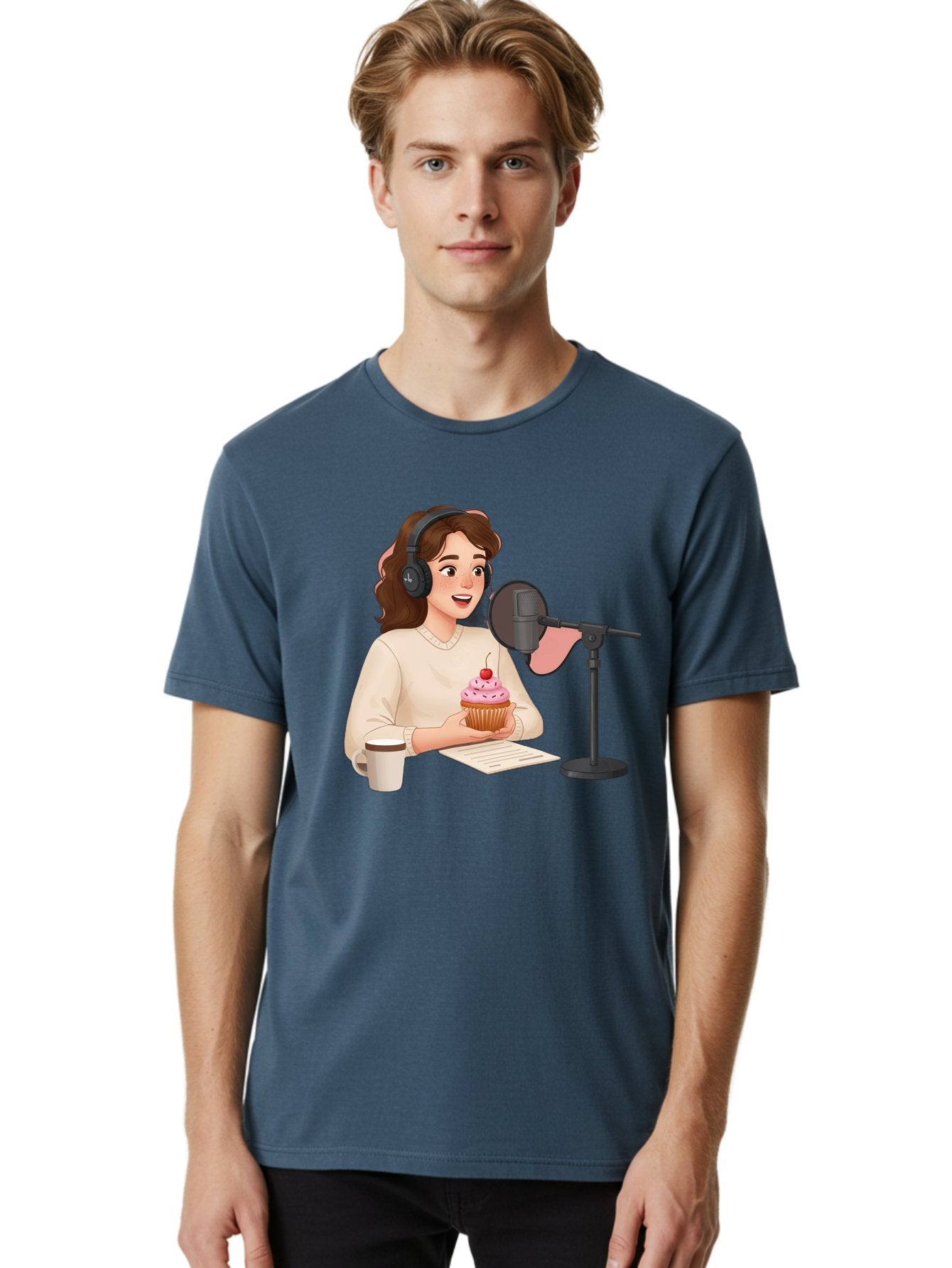 Podcast-Host-Cupcake Men'S Graphic Tee, 100% Cotton, Comfortable Casual Summer Wear, Machine Washable, Vintage Camera, Old Camera, Antique Camera, Black Camera, Classic Photography, Photography Equipment, Nostalgic Device, Film Camera, Bai231 26