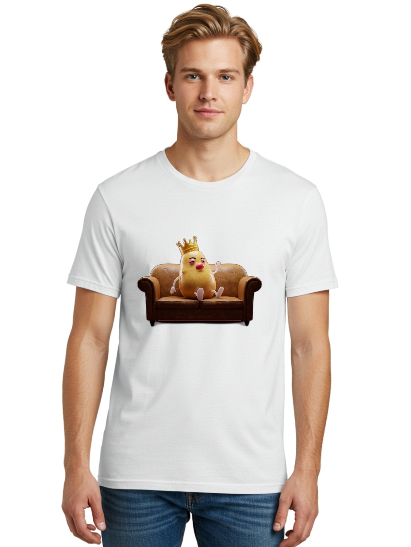 Potato-King-4 Men'S Graphic Tee, 100% Cotton, Comfortable Casual Summer Wear, Machine Washable, Vintage Camera, Old Camera, Antique Camera, Black Camera, Classic Photography, Photography Equipment, Nostalgic Device, Film Camera, Camera Art Bai242 30