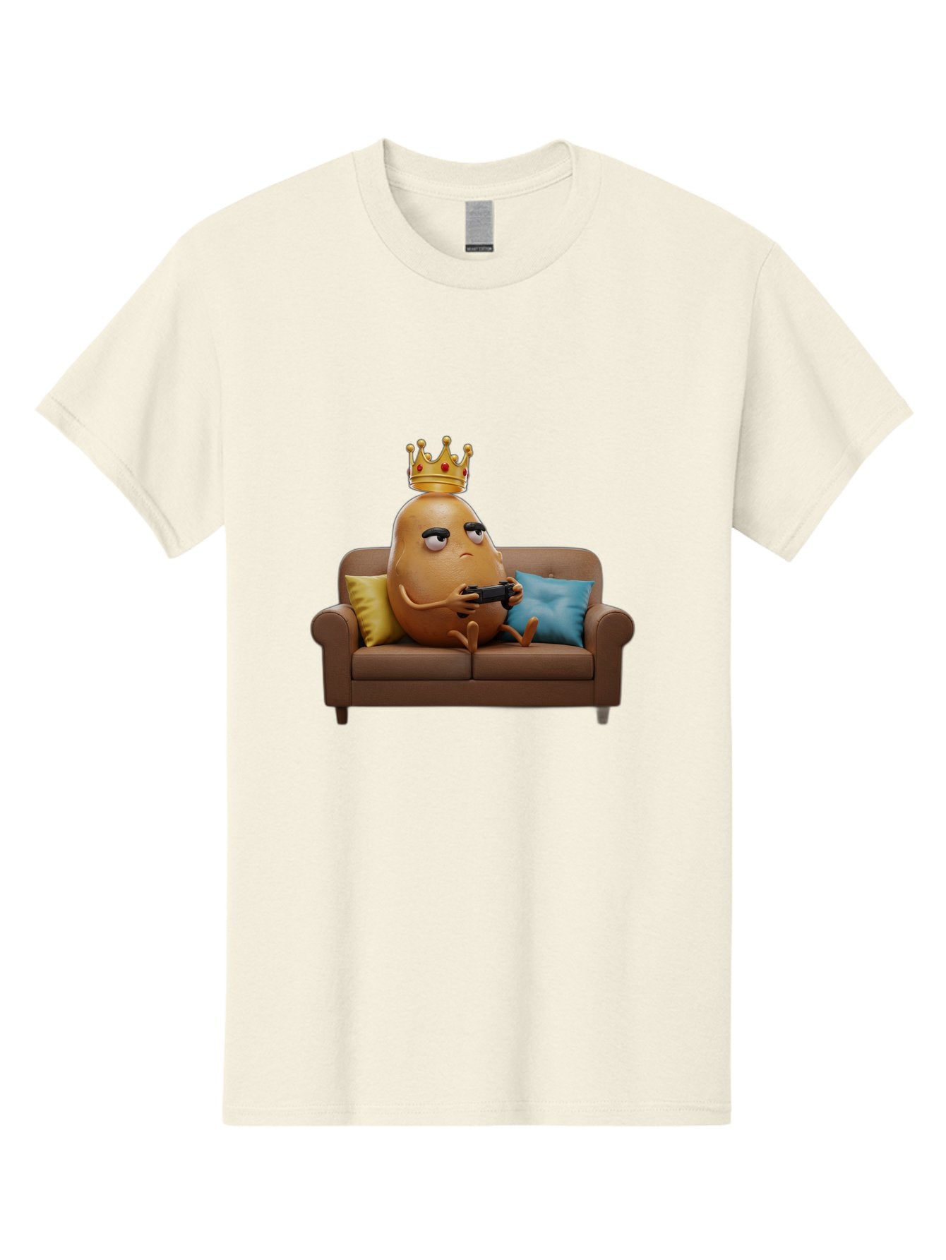 Potato-With-Crown-1 Men'S Graphic Tee, 100% Cotton, Comfortable Casual Summer Wear, Machine Washable, Vintage Camera, Old Camera, Antique Camera, Black Camera, Classic Photography, Photography Equipment, Nostalgic Device, Film Camera, Bai250 3