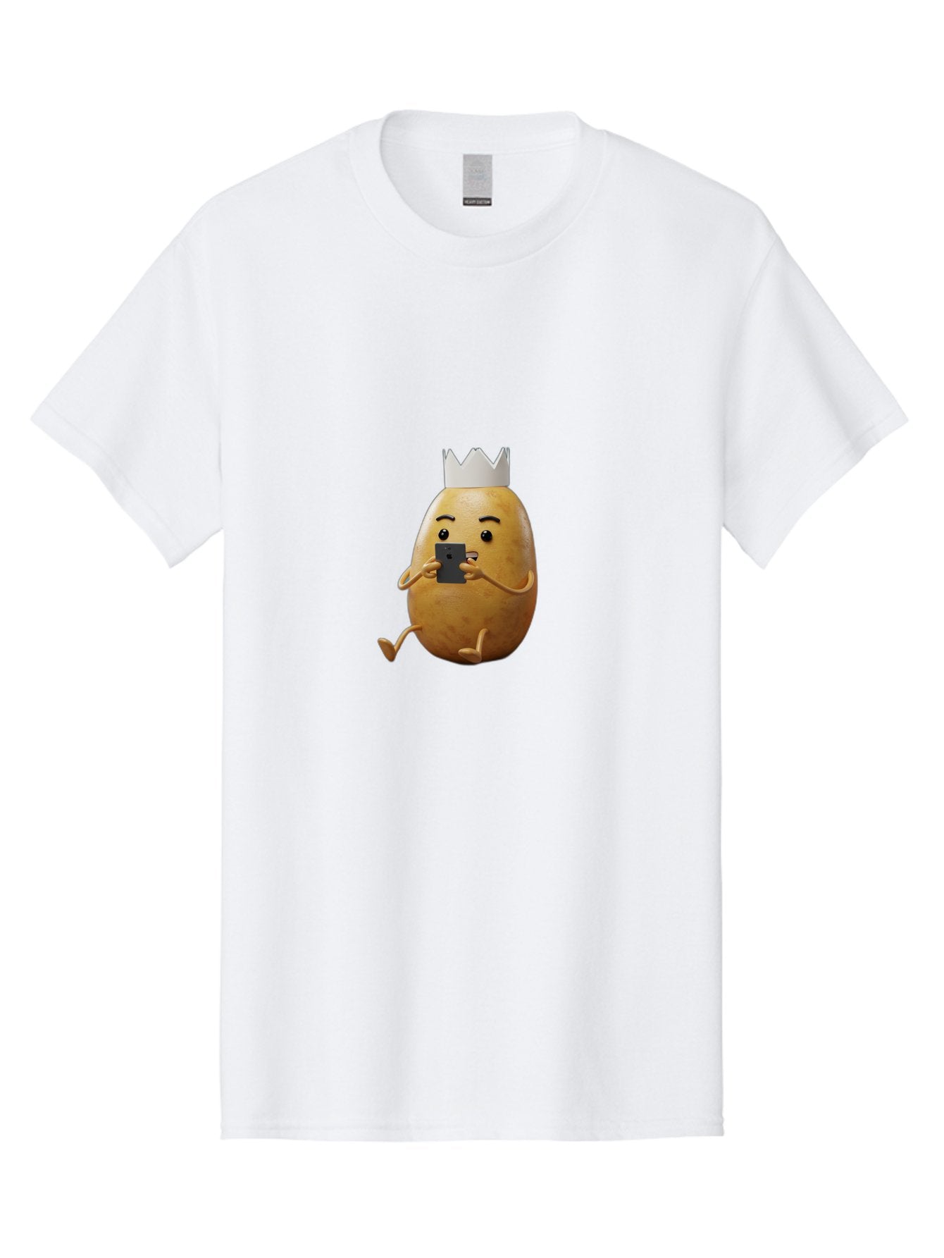 Potato-With-Crown-2 Men'S Graphic Tee, 100% Cotton, Comfortable Casual Summer Wear, Machine Washable, Vintage Camera, Old Camera, Antique Camera, Black Camera, Classic Photography, Photography Equipment, Nostalgic Device, Film Camera, Bai251 5