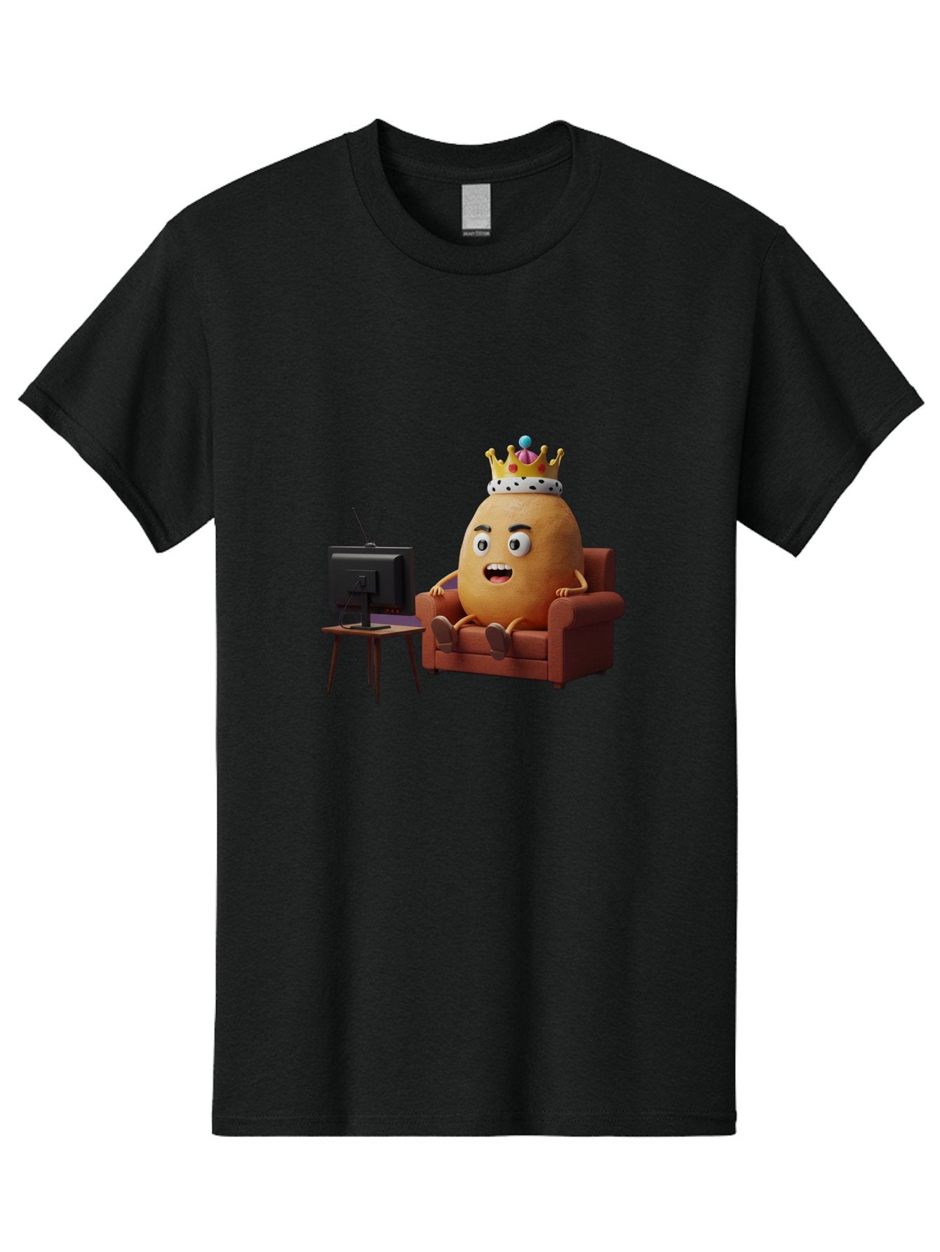 Potato-With-Crown Men'S Graphic Tee, 100% Cotton, Comfortable Casual Summer Wear, Machine Washable, Vintage Camera, Old Camera, Antique Camera, Black Camera, Classic Photography, Photography Equipment, Nostalgic Device, Film Camera, Camera Art Bai252 8
