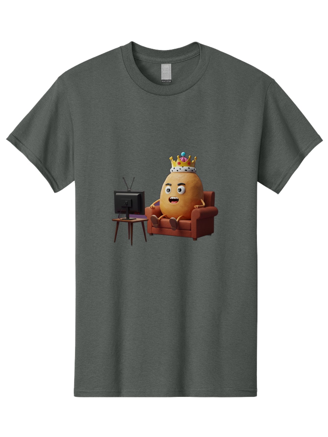 Potato-With-Crown Men'S Graphic Tee, 100% Cotton, Comfortable Casual Summer Wear, Machine Washable, Vintage Camera, Old Camera, Antique Camera, Black Camera, Classic Photography, Photography Equipment, Nostalgic Device, Film Camera, Camera Art Bai252
