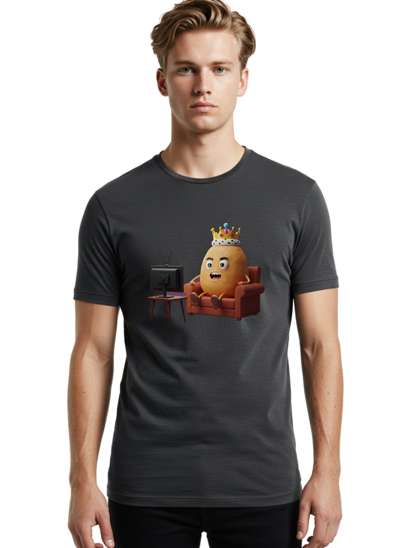 Potato-With-Crown Men'S Graphic Tee, 100% Cotton, Comfortable Casual Summer Wear, Machine Washable, Vintage Camera, Old Camera, Antique Camera, Black Camera, Classic Photography, Photography Equipment, Nostalgic Device, Film Camera, Camera Art Bai252 20