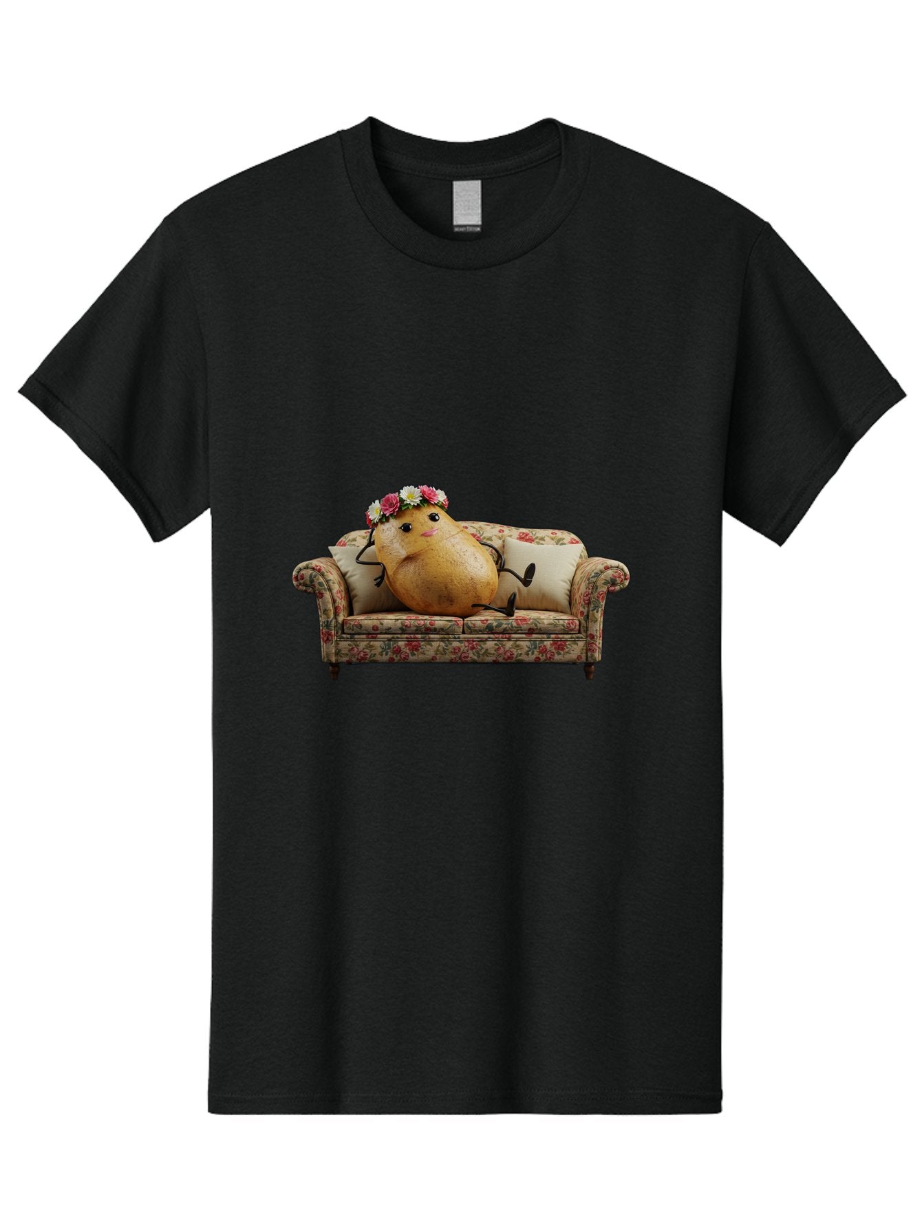Potato-With-Flowers-On-Sofa Men'S Graphic Tee, 100% Cotton, Comfortable Casual Summer Wear, Machine Washable, Vintage Camera, Old Camera, Antique Camera, Black Camera, Classic Photography, Photography Equipment, Nostalgic Device, Film Camera, Bai253 10
