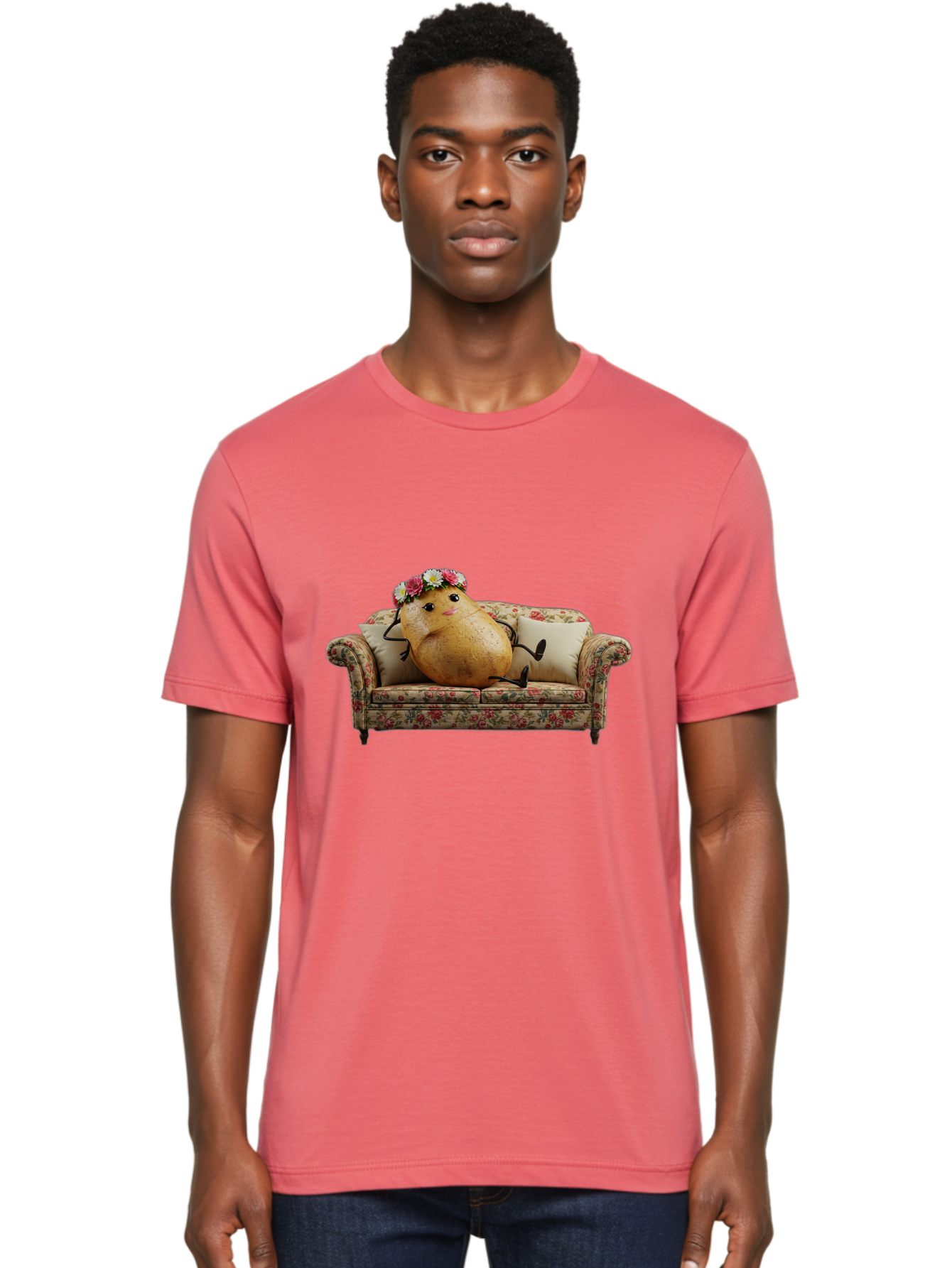 Potato-With-Flowers-On-Sofa Men'S Graphic Tee, 100% Cotton, Comfortable Casual Summer Wear, Machine Washable, Vintage Camera, Old Camera, Antique Camera, Black Camera, Classic Photography, Photography Equipment, Nostalgic Device, Film Camera, Bai253 23