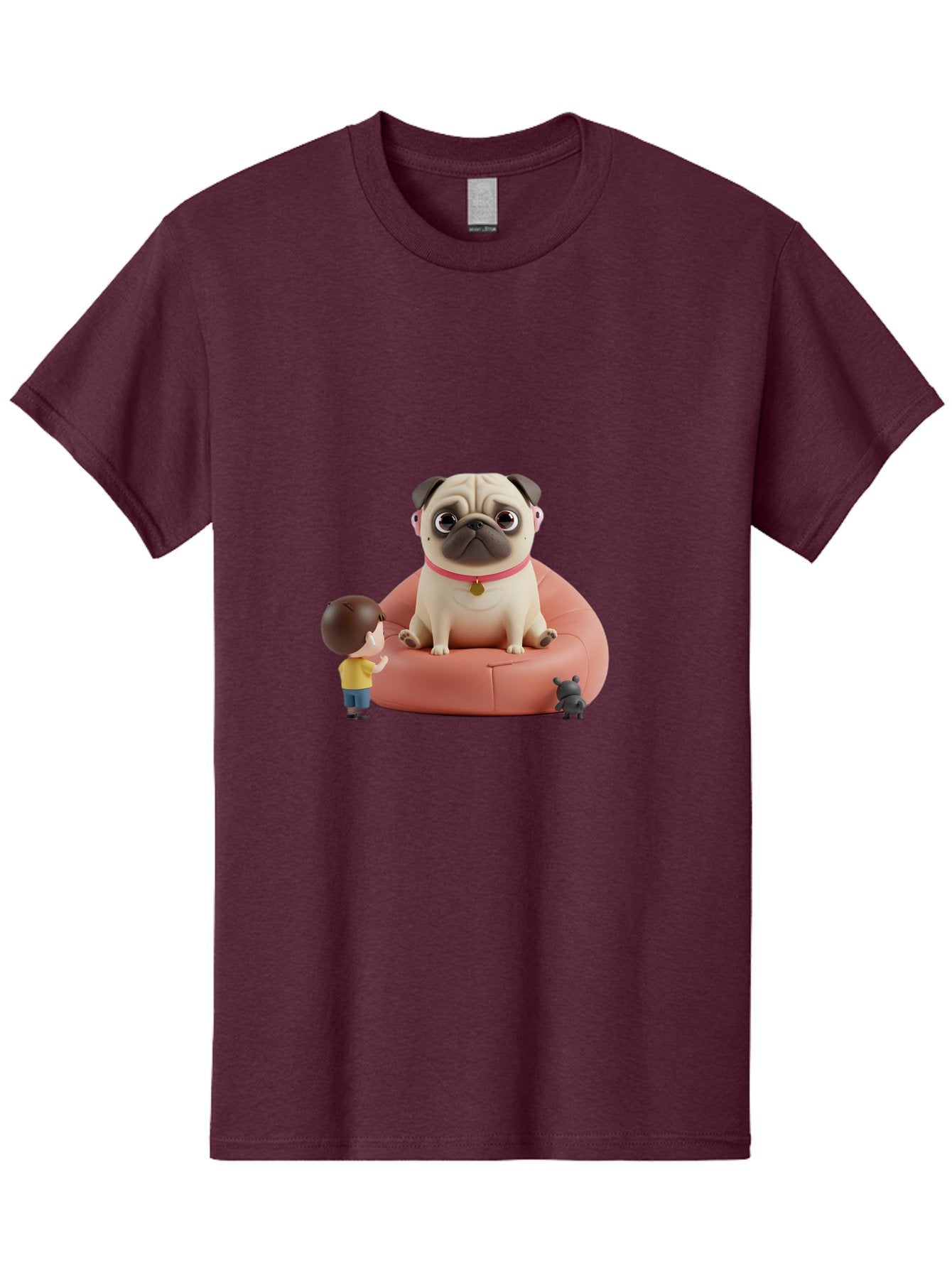 Pug-On-Bean-Bag Men'S Graphic Tee, 100% Cotton, Comfortable Casual Summer Wear, Machine Washable, Vintage Camera, Old Camera, Antique Camera, Black Camera, Classic Photography, Photography Equipment, Nostalgic Device, Film Camera, Camera Art Bai256 7