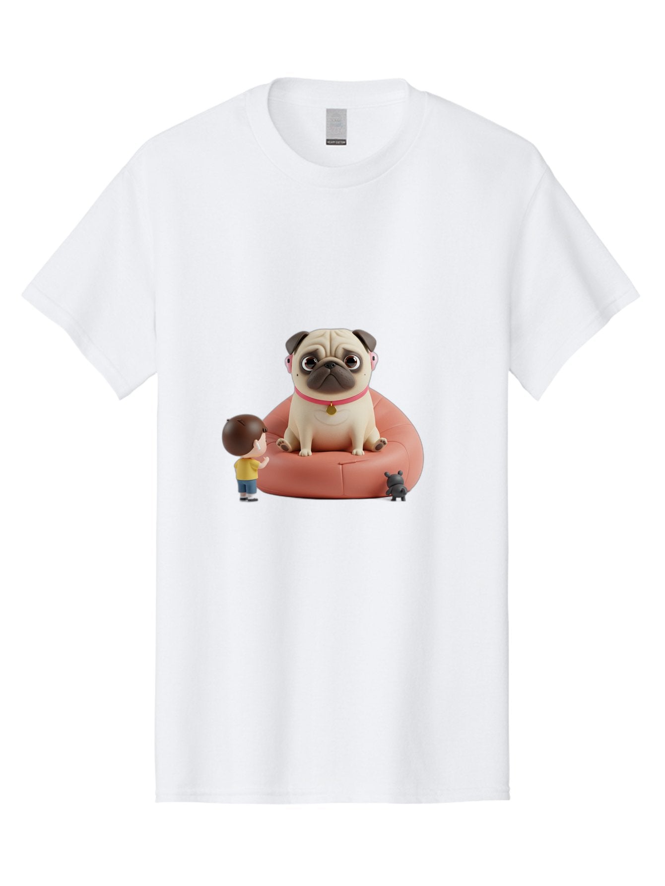 Pug-On-Bean-Bag Men'S Graphic Tee, 100% Cotton, Comfortable Casual Summer Wear, Machine Washable, Vintage Camera, Old Camera, Antique Camera, Black Camera, Classic Photography, Photography Equipment, Nostalgic Device, Film Camera, Camera Art Bai256