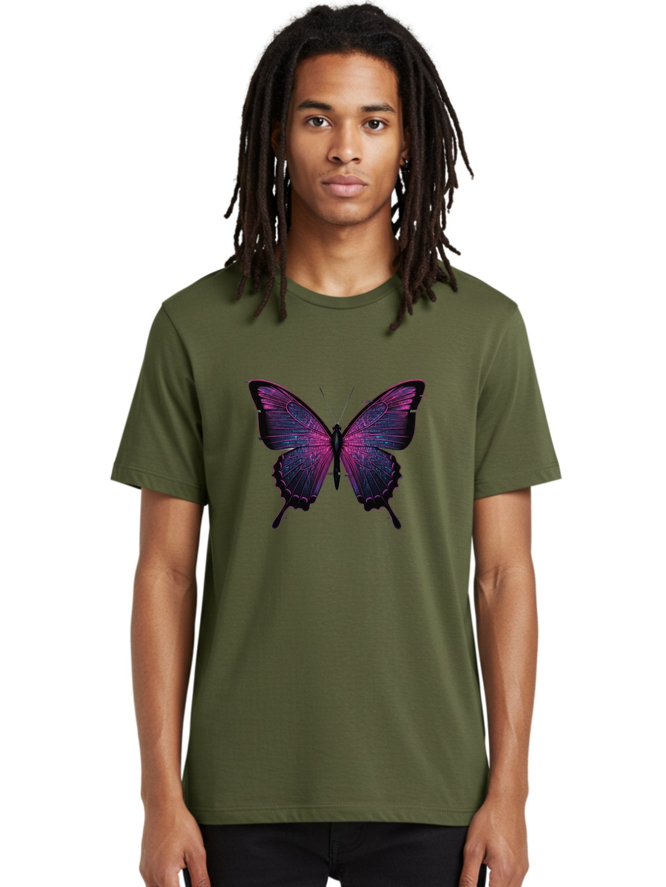 Purple-Butterfly-1 Men'S Graphic Tee, 100% Cotton, Comfortable Casual Summer Wear, Machine Washable, Vintage Camera, Old Camera, Antique Camera, Black Camera, Classic Photography, Photography Equipment, Nostalgic Device, Film Camera, Bai257 26
