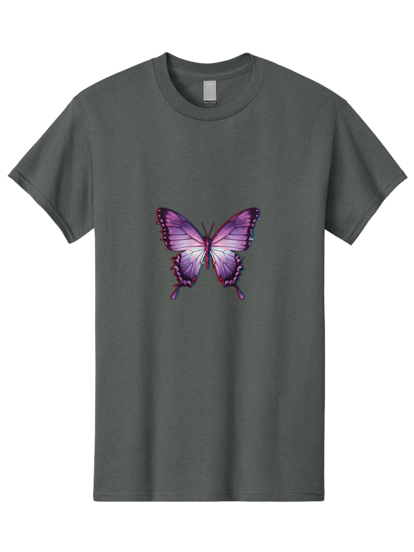 Purple-Butterfly-2 Men'S Graphic Tee, 100% Cotton, Comfortable Casual Summer Wear, Machine Washable, Vintage Camera, Old Camera, Antique Camera, Black Camera, Classic Photography, Photography Equipment, Nostalgic Device, Film Camera, Bai258 3