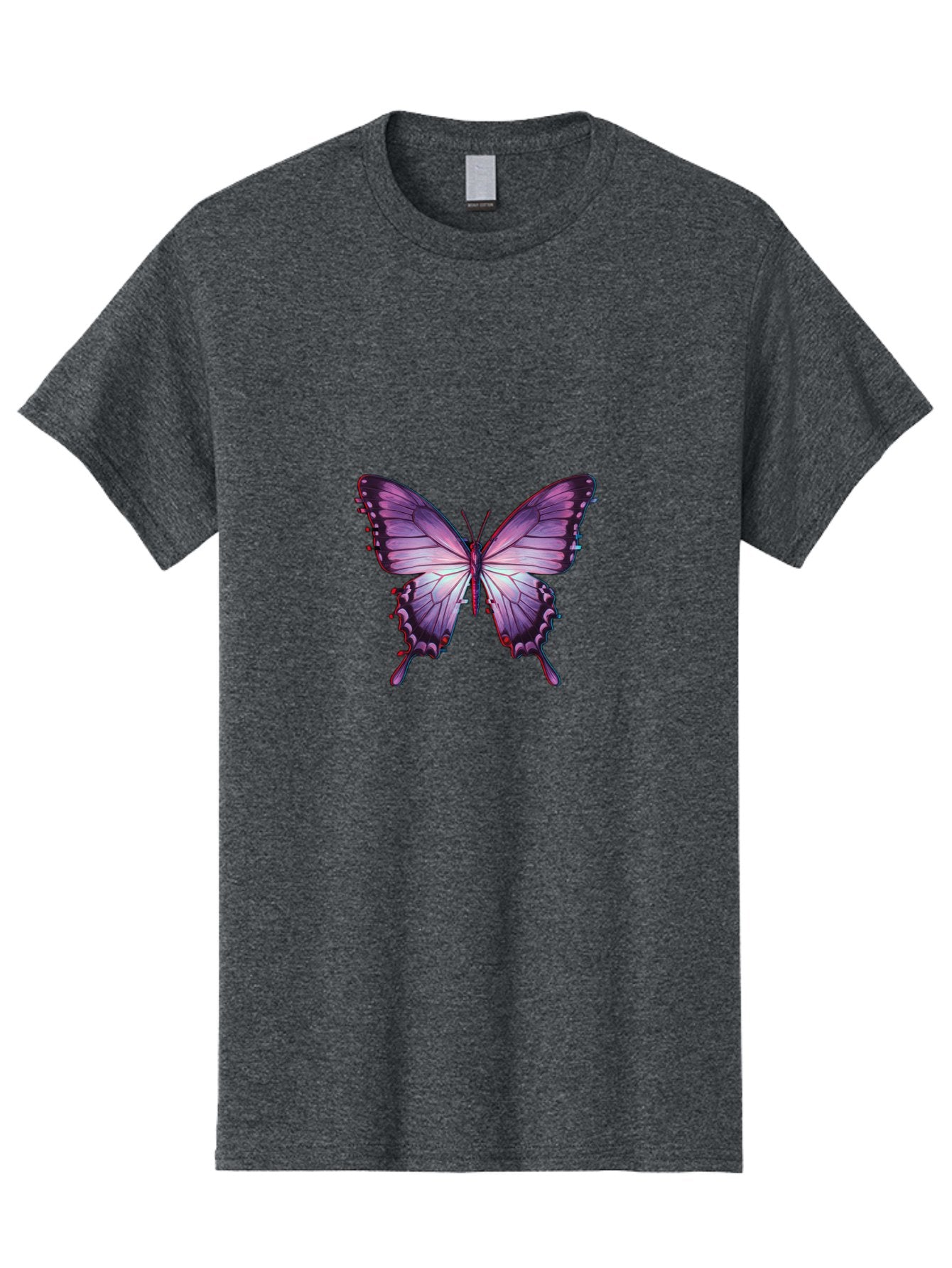 Purple-Butterfly-2 Men'S Graphic Tee, 100% Cotton, Comfortable Casual Summer Wear, Machine Washable, Vintage Camera, Old Camera, Antique Camera, Black Camera, Classic Photography, Photography Equipment, Nostalgic Device, Film Camera, Bai258 5