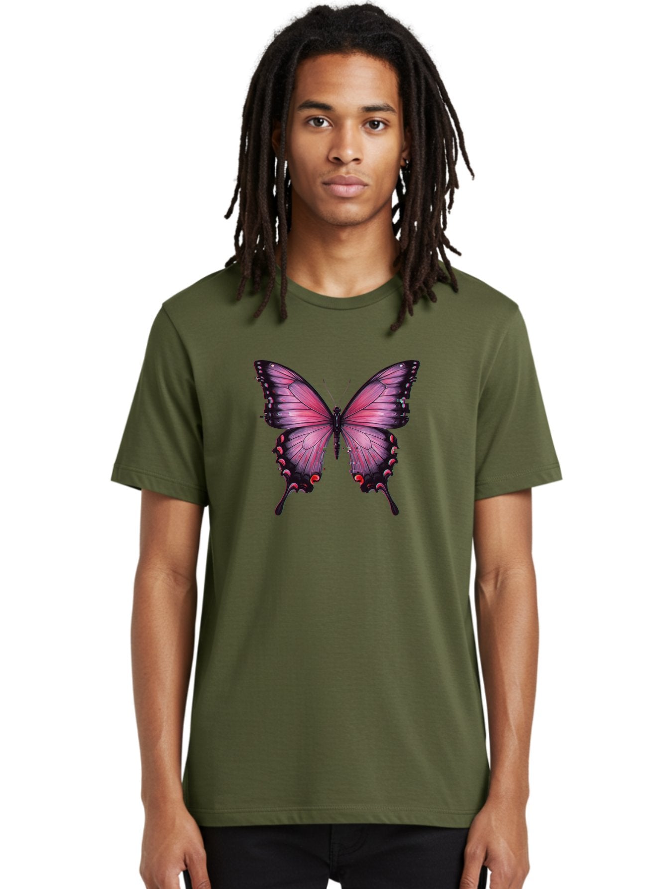 Purple-Butterfly Men'S Graphic Tee, 100% Cotton, Comfortable Casual Summer Wear, Machine Washable, Vintage Camera, Old Camera, Antique Camera, Black Camera, Classic Photography, Photography Equipment, Nostalgic Device, Film Camera, Camera Art Bai262 26