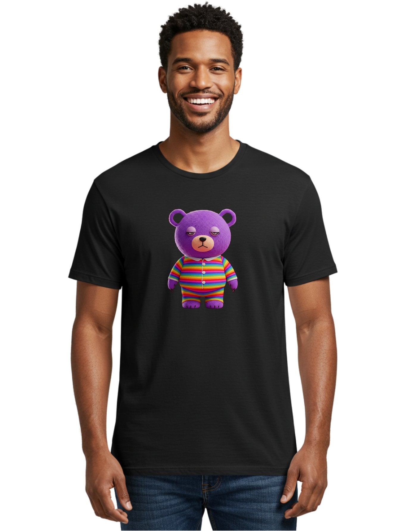 Purple-Teddy-Bear Men'S Graphic Tee, 100% Cotton, Comfortable Casual Summer Wear, Machine Washable, Vintage Camera, Old Camera, Antique Camera, Black Camera, Classic Photography, Photography Equipment, Nostalgic Device, Film Camera, Camera Art Bai263 19