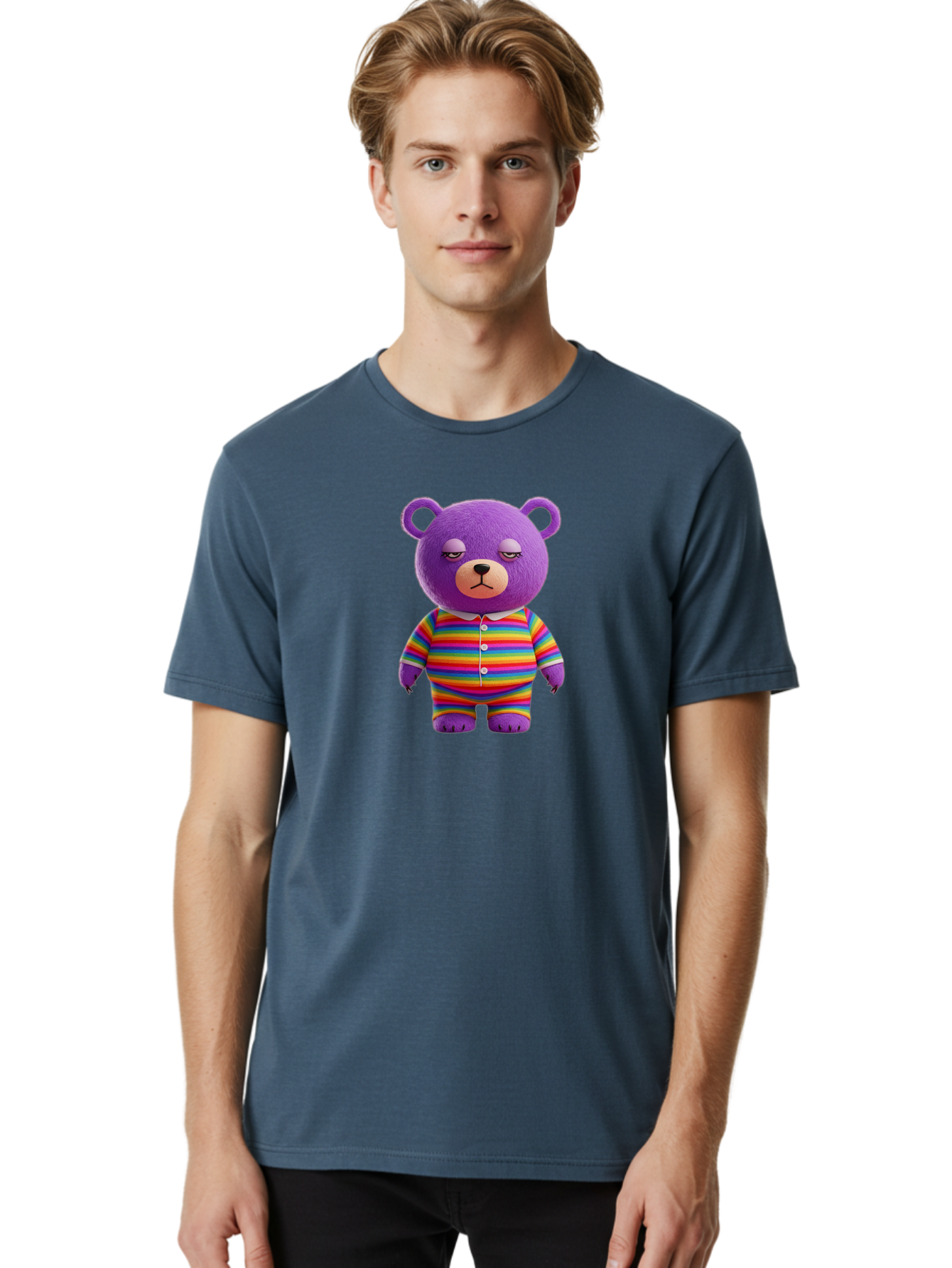 Purple-Teddy-Bear Men'S Graphic Tee, 100% Cotton, Comfortable Casual Summer Wear, Machine Washable, Vintage Camera, Old Camera, Antique Camera, Black Camera, Classic Photography, Photography Equipment, Nostalgic Device, Film Camera, Camera Art Bai263 23