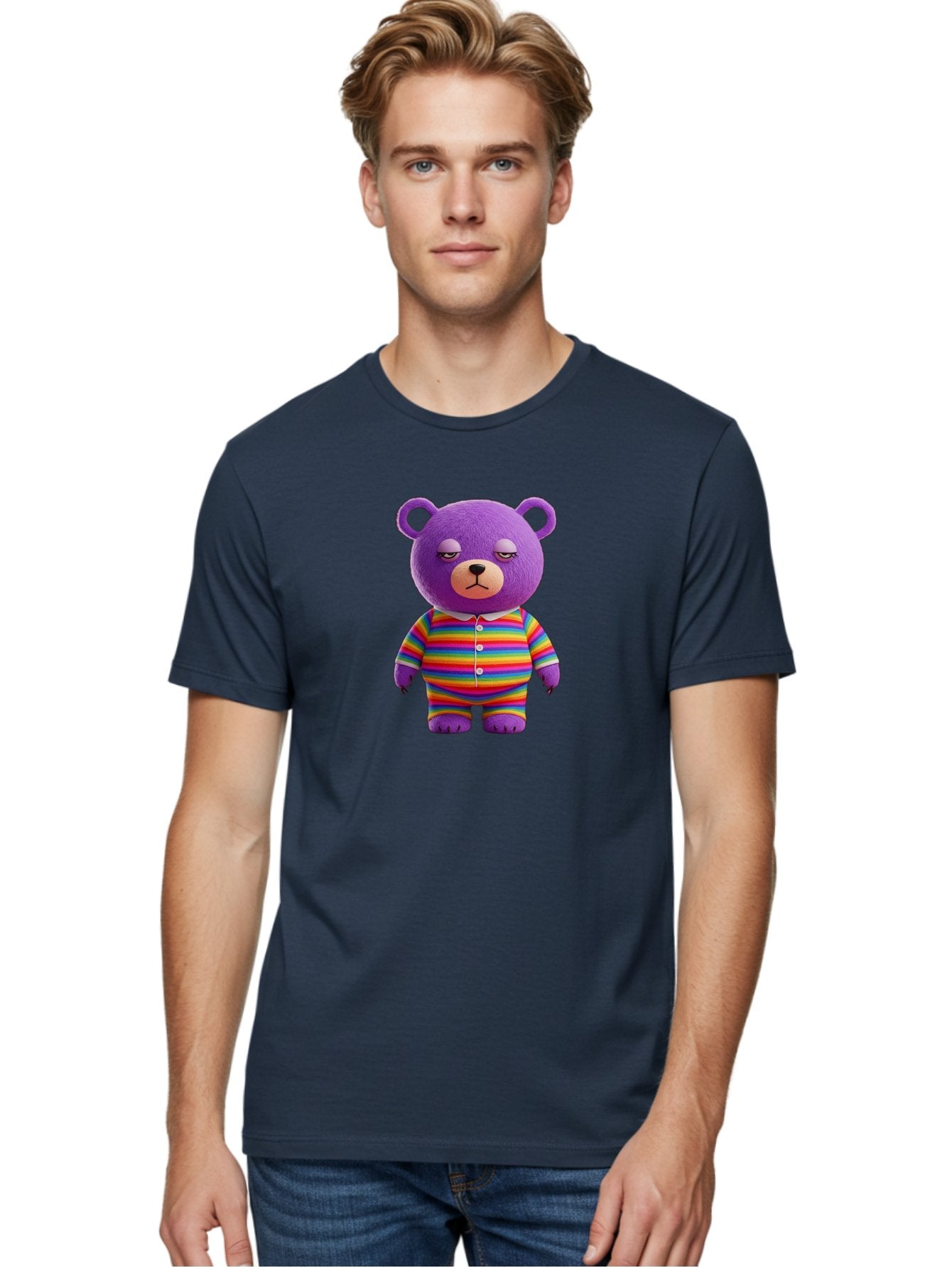 Purple-Teddy-Bear Men'S Graphic Tee, 100% Cotton, Comfortable Casual Summer Wear, Machine Washable, Vintage Camera, Old Camera, Antique Camera, Black Camera, Classic Photography, Photography Equipment, Nostalgic Device, Film Camera, Camera Art Bai263 29