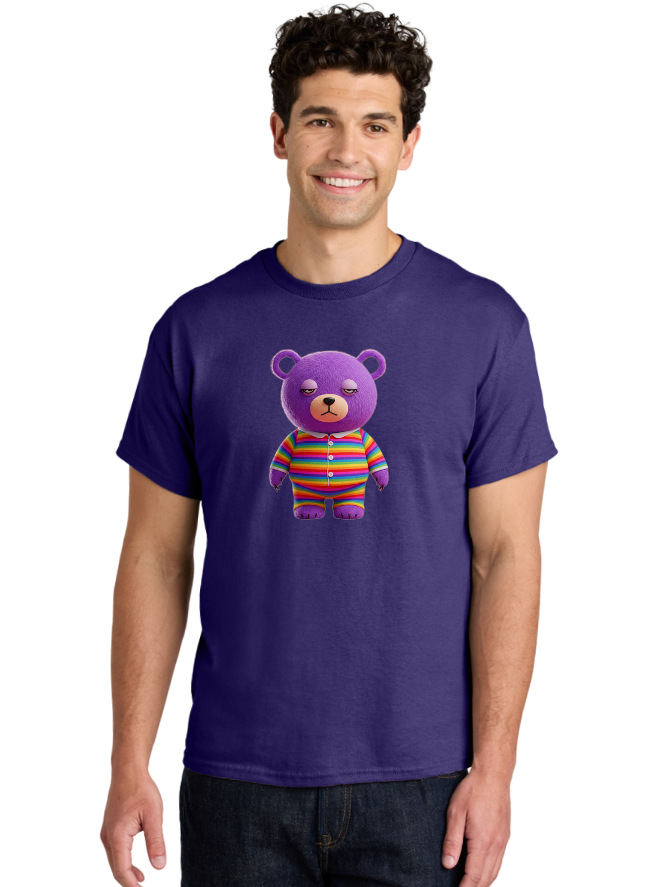 Purple-Teddy-Bear Men'S Graphic Tee, 100% Cotton, Comfortable Casual Summer Wear, Machine Washable, Vintage Camera, Old Camera, Antique Camera, Black Camera, Classic Photography, Photography Equipment, Nostalgic Device, Film Camera, Camera Art Bai263 21