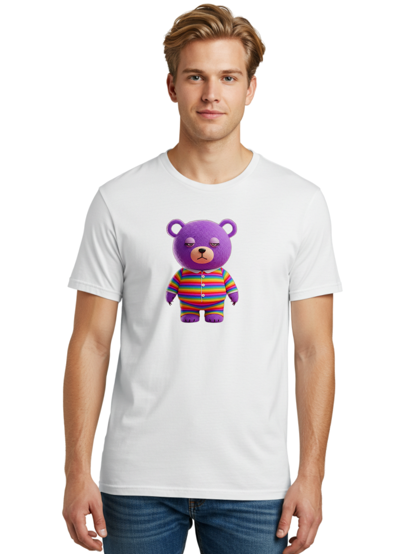 Purple-Teddy-Bear Men'S Graphic Tee, 100% Cotton, Comfortable Casual Summer Wear, Machine Washable, Vintage Camera, Old Camera, Antique Camera, Black Camera, Classic Photography, Photography Equipment, Nostalgic Device, Film Camera, Camera Art Bai263 24