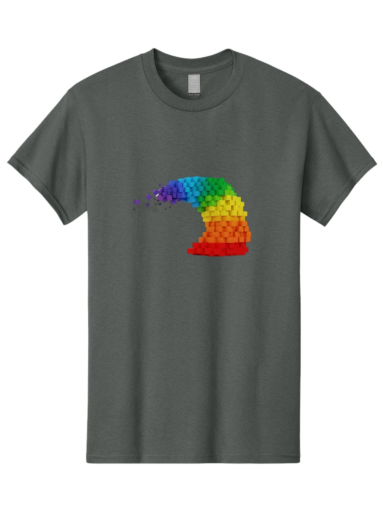 Rainbow-3D-Pixel-Wave Men'S Graphic Tee, 100% Cotton, Comfortable Casual Summer Wear, Machine Washable, Vintage Camera, Old Camera, Antique Camera, Black Camera, Classic Photography, Photography Equipment, Nostalgic Device, Film Camera, Bai283 14