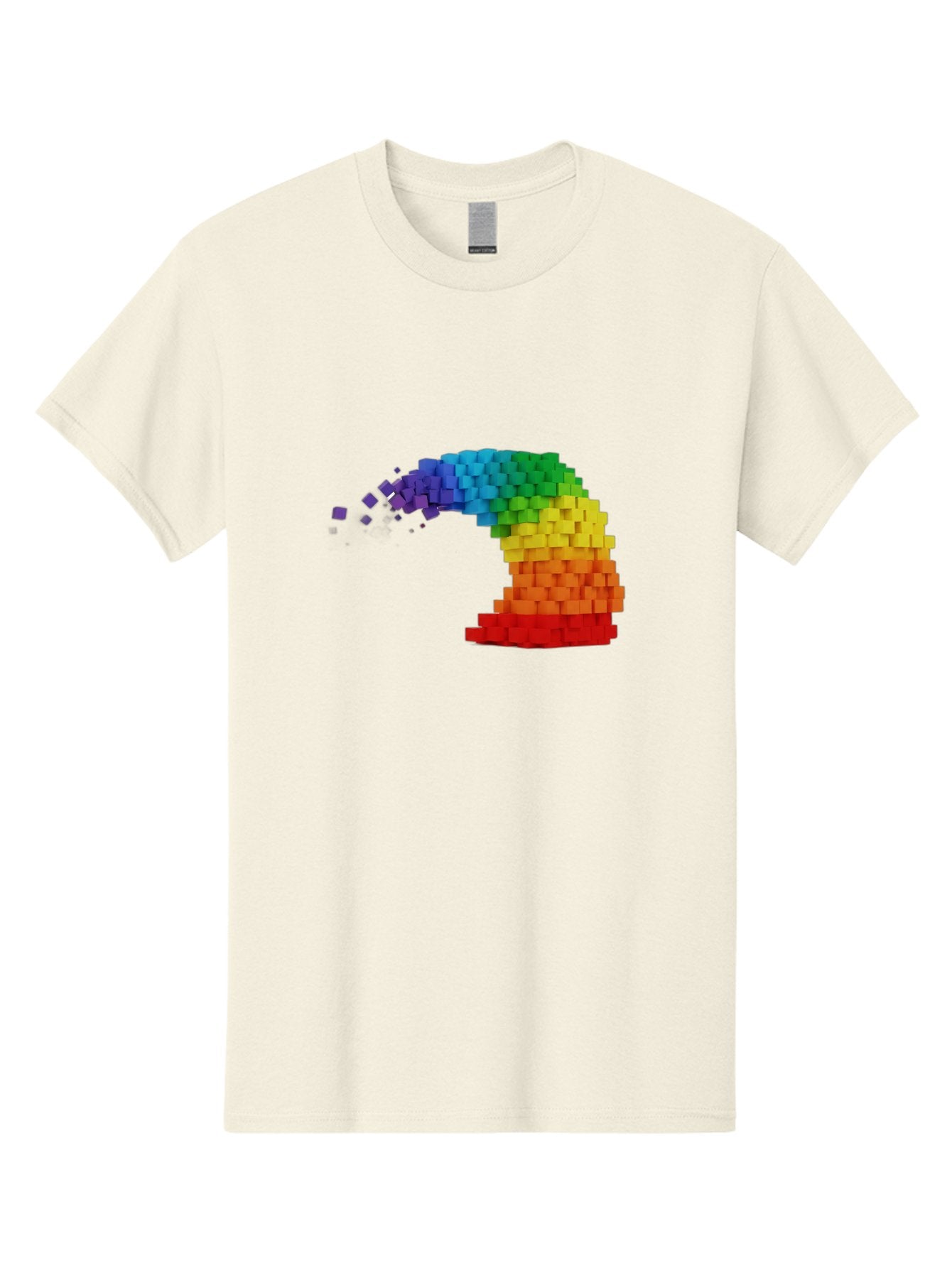 Rainbow-3D-Pixel-Wave Men'S Graphic Tee, 100% Cotton, Comfortable Casual Summer Wear, Machine Washable, Vintage Camera, Old Camera, Antique Camera, Black Camera, Classic Photography, Photography Equipment, Nostalgic Device, Film Camera, Bai283 15