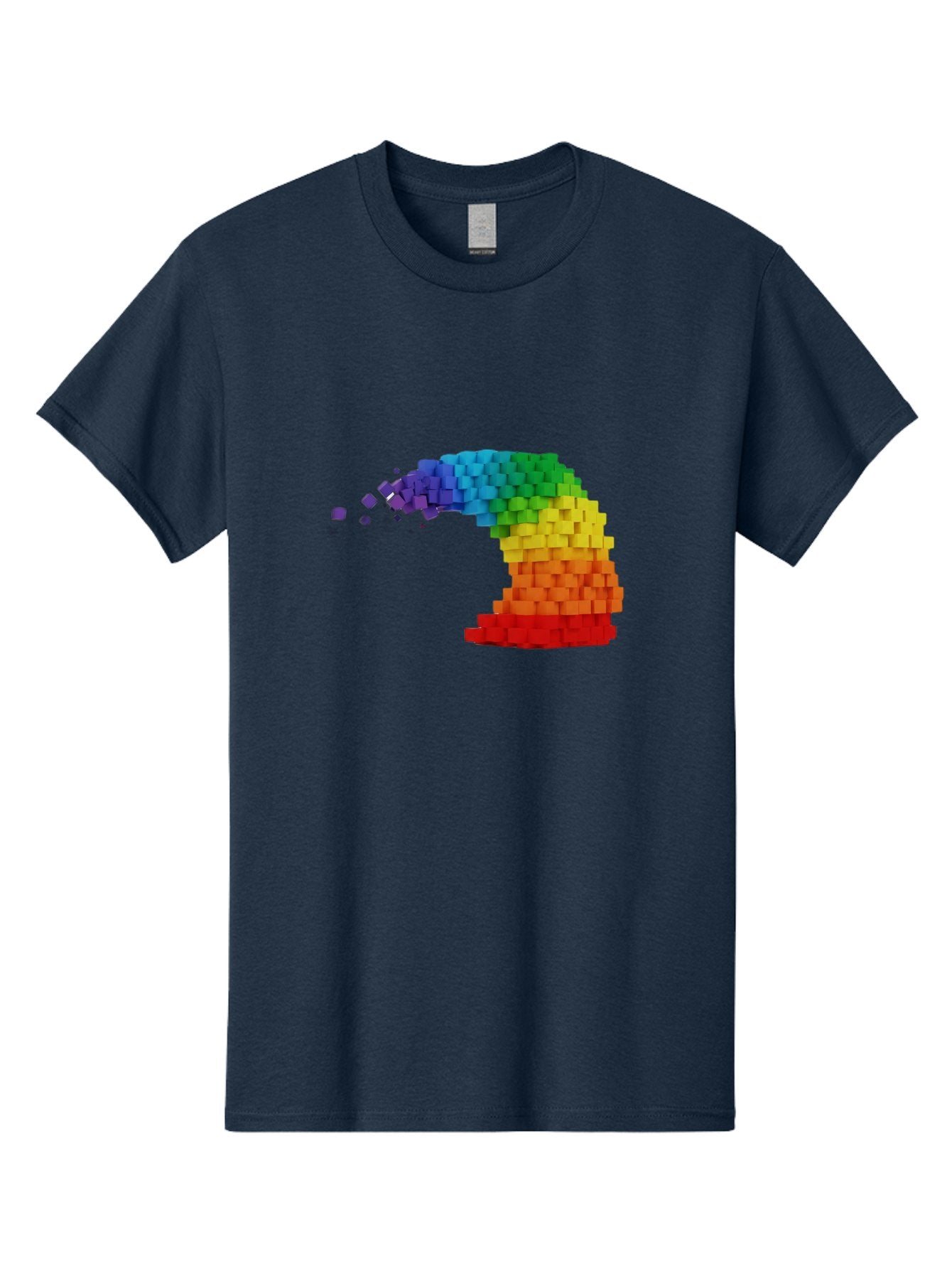 Rainbow-3D-Pixel-Wave Men'S Graphic Tee, 100% Cotton, Comfortable Casual Summer Wear, Machine Washable, Vintage Camera, Old Camera, Antique Camera, Black Camera, Classic Photography, Photography Equipment, Nostalgic Device, Film Camera, Bai283 7