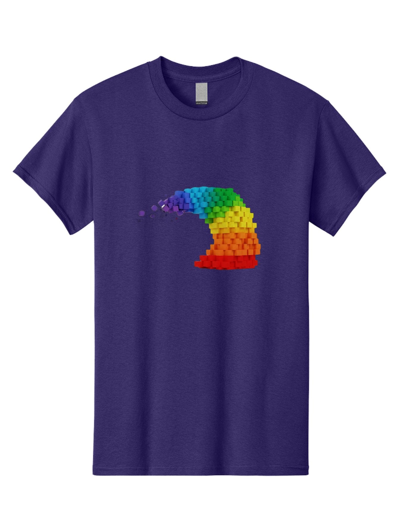 Rainbow-3D-Pixel-Wave Men'S Graphic Tee, 100% Cotton, Comfortable Casual Summer Wear, Machine Washable, Vintage Camera, Old Camera, Antique Camera, Black Camera, Classic Photography, Photography Equipment, Nostalgic Device, Film Camera, Bai283 6