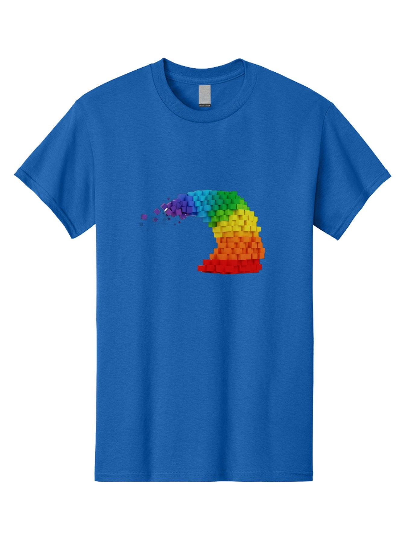 Rainbow-3D-Pixel-Wave Men'S Graphic Tee, 100% Cotton, Comfortable Casual Summer Wear, Machine Washable, Vintage Camera, Old Camera, Antique Camera, Black Camera, Classic Photography, Photography Equipment, Nostalgic Device, Film Camera, Bai283 5