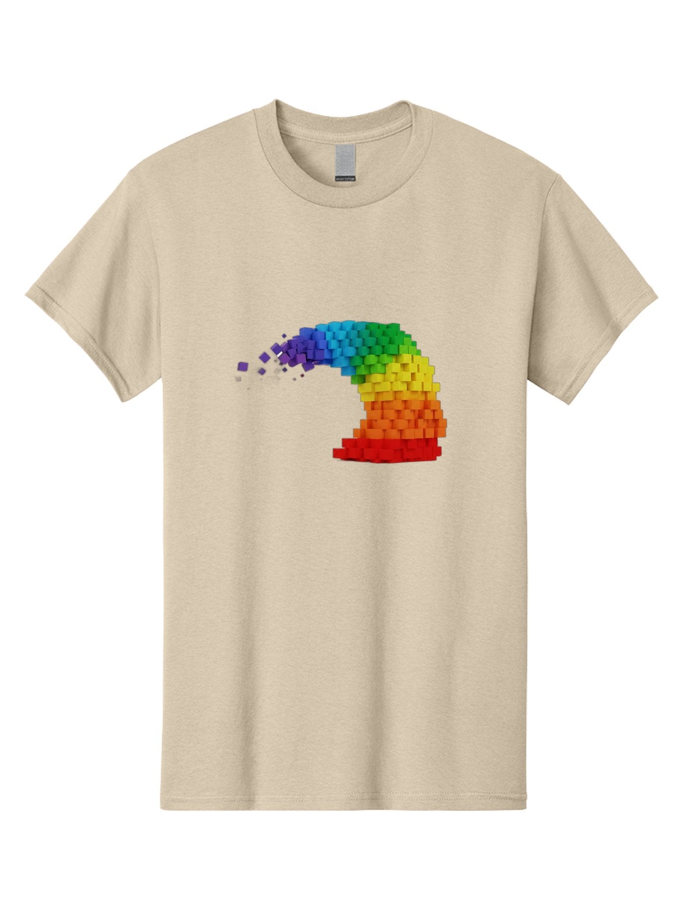 Rainbow-3D-Pixel-Wave Men'S Graphic Tee, 100% Cotton, Comfortable Casual Summer Wear, Machine Washable, Vintage Camera, Old Camera, Antique Camera, Black Camera, Classic Photography, Photography Equipment, Nostalgic Device, Film Camera, Bai283 9