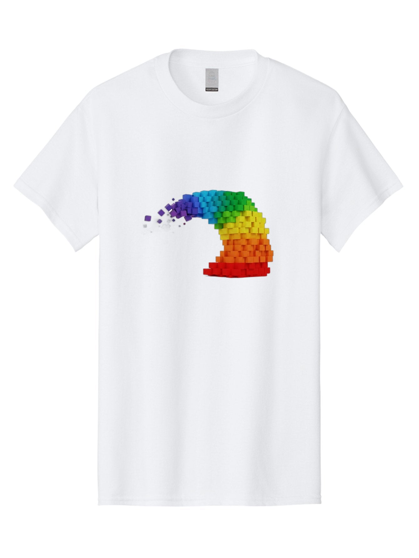 Rainbow-3D-Pixel-Wave Men'S Graphic Tee, 100% Cotton, Comfortable Casual Summer Wear, Machine Washable, Vintage Camera, Old Camera, Antique Camera, Black Camera, Classic Photography, Photography Equipment, Nostalgic Device, Film Camera, Bai283 11