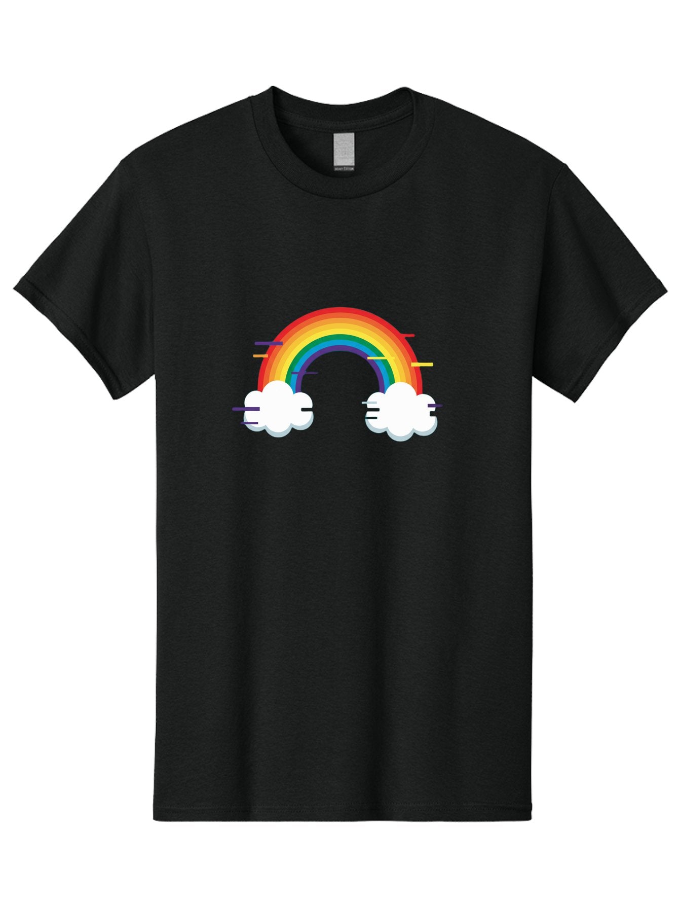 Rainbow-And-Clouds Men'S Graphic Tee, 100% Cotton, Comfortable Casual Summer Wear, Machine Washable, Vintage Camera, Old Camera, Antique Camera, Black Camera, Classic Photography, Photography Equipment, Nostalgic Device, Film Camera, Bai284 6