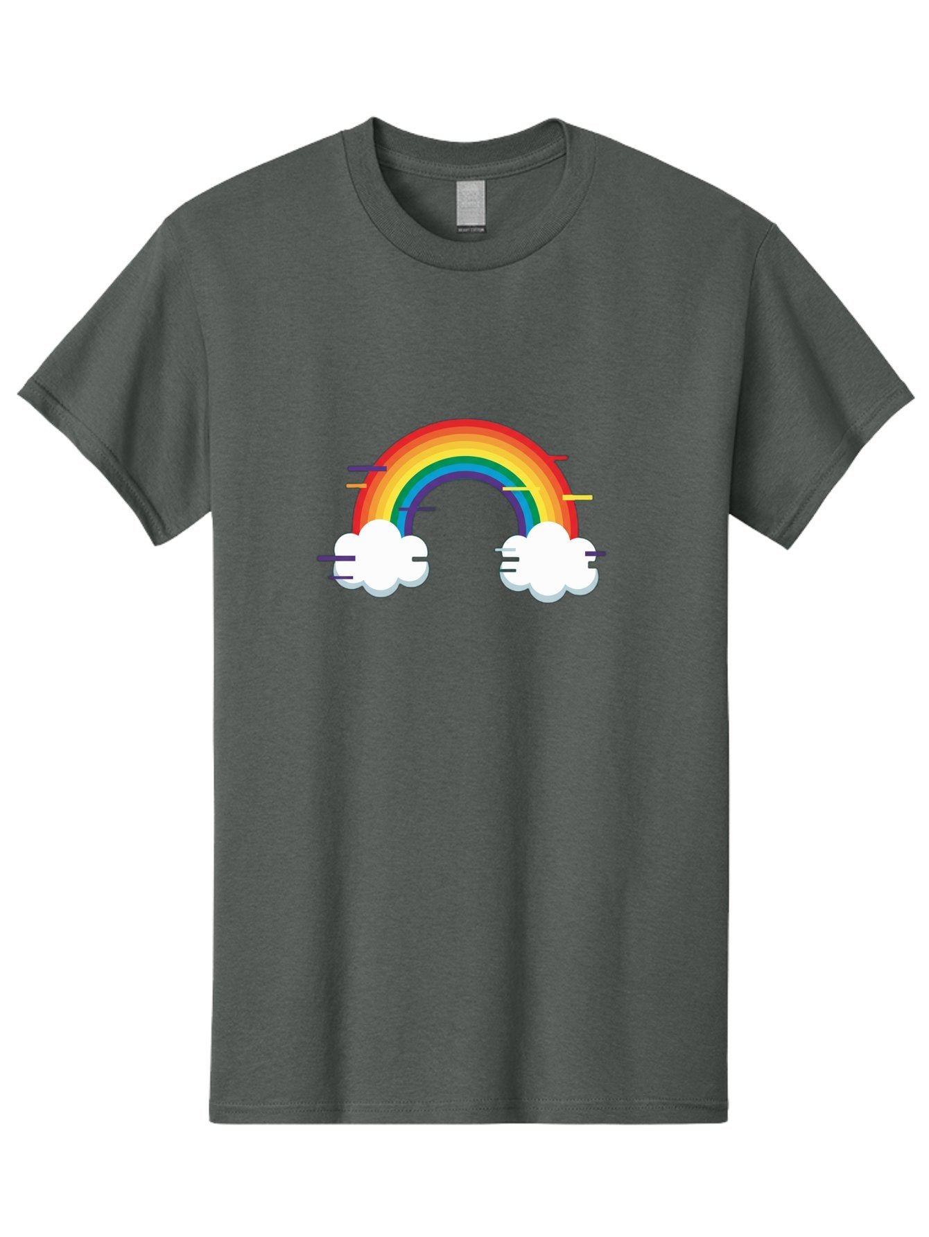 Rainbow-And-Clouds Men'S Graphic Tee, 100% Cotton, Comfortable Casual Summer Wear, Machine Washable, Vintage Camera, Old Camera, Antique Camera, Black Camera, Classic Photography, Photography Equipment, Nostalgic Device, Film Camera, Bai284 13