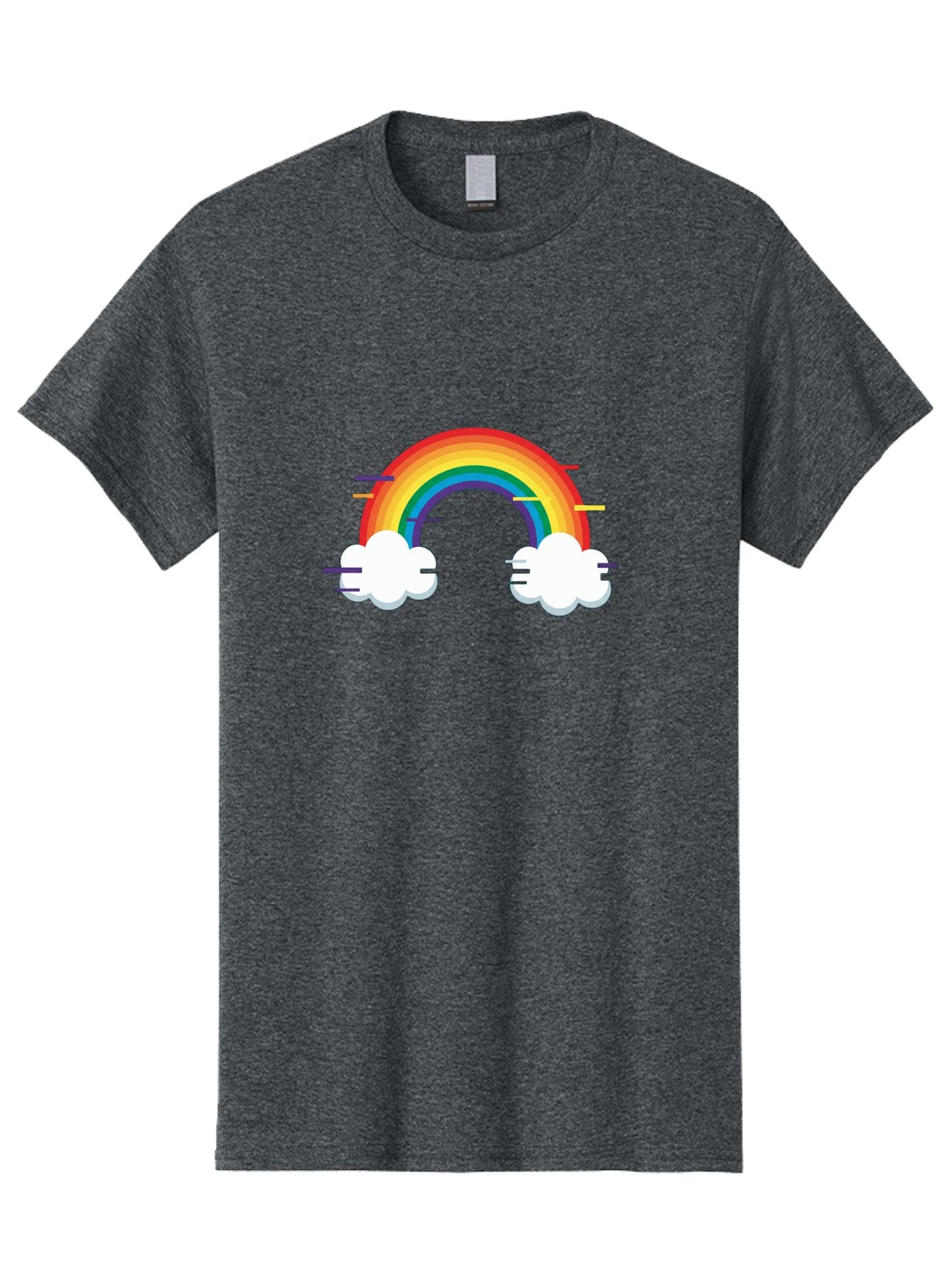 Rainbow-And-Clouds Men'S Graphic Tee, 100% Cotton, Comfortable Casual Summer Wear, Machine Washable, Vintage Camera, Old Camera, Antique Camera, Black Camera, Classic Photography, Photography Equipment, Nostalgic Device, Film Camera, Bai284