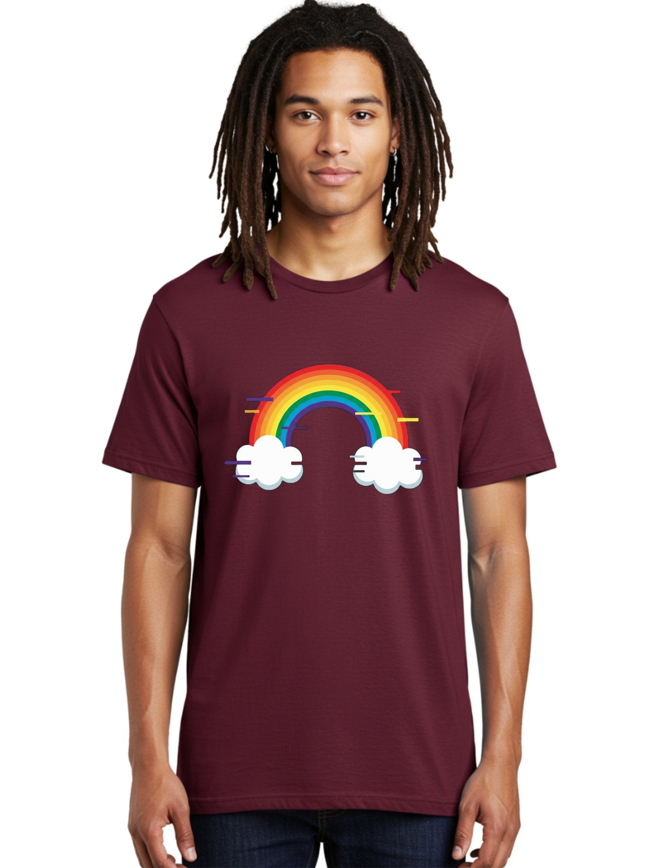Rainbow-And-Clouds Men'S Graphic Tee, 100% Cotton, Comfortable Casual Summer Wear, Machine Washable, Vintage Camera, Old Camera, Antique Camera, Black Camera, Classic Photography, Photography Equipment, Nostalgic Device, Film Camera, Bai284 27